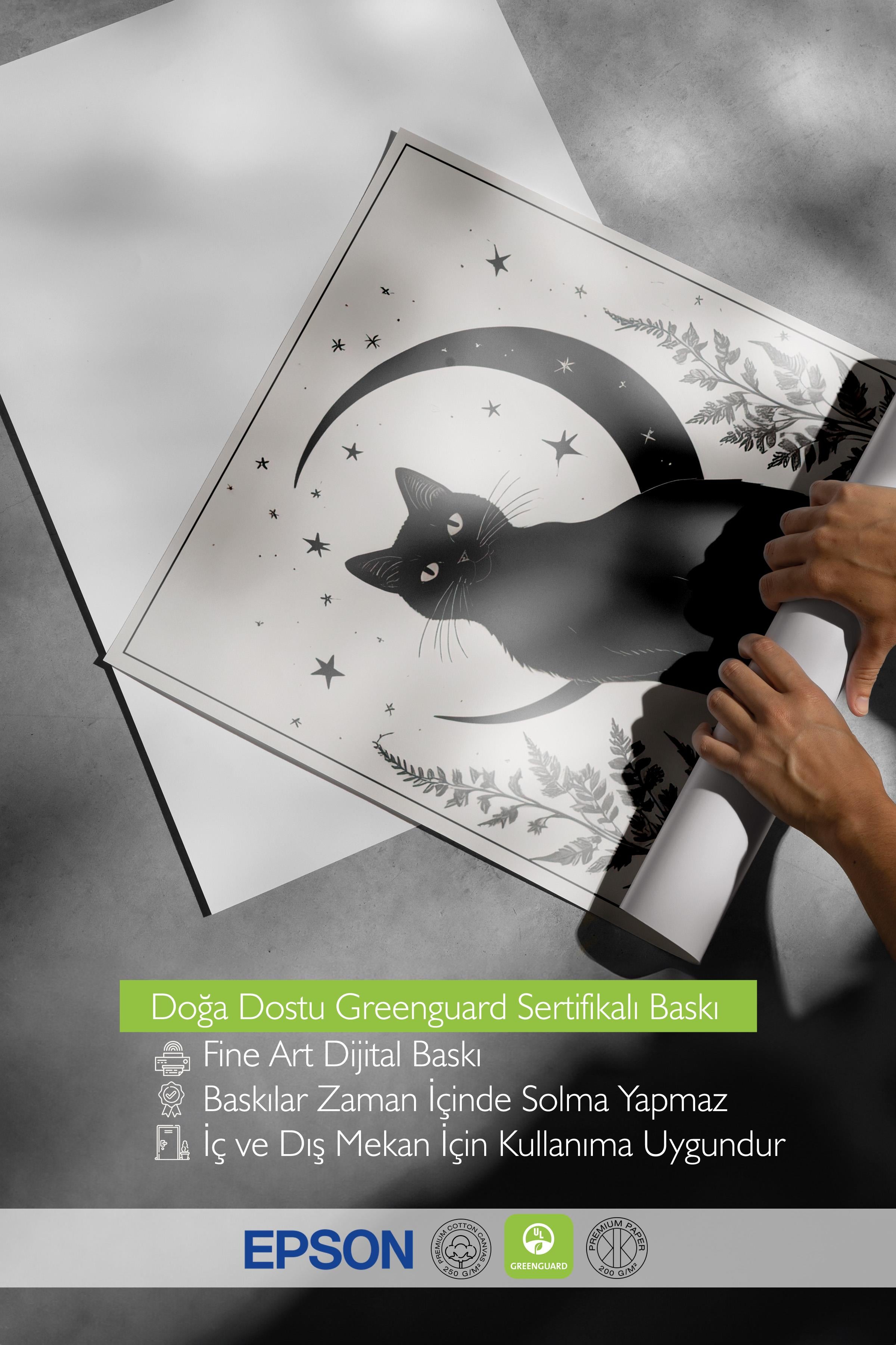 The Moon Poster, Çerçevesiz Duvar Posteri, Dikey Duvar Tablosu Comfort Serisi NO:108361