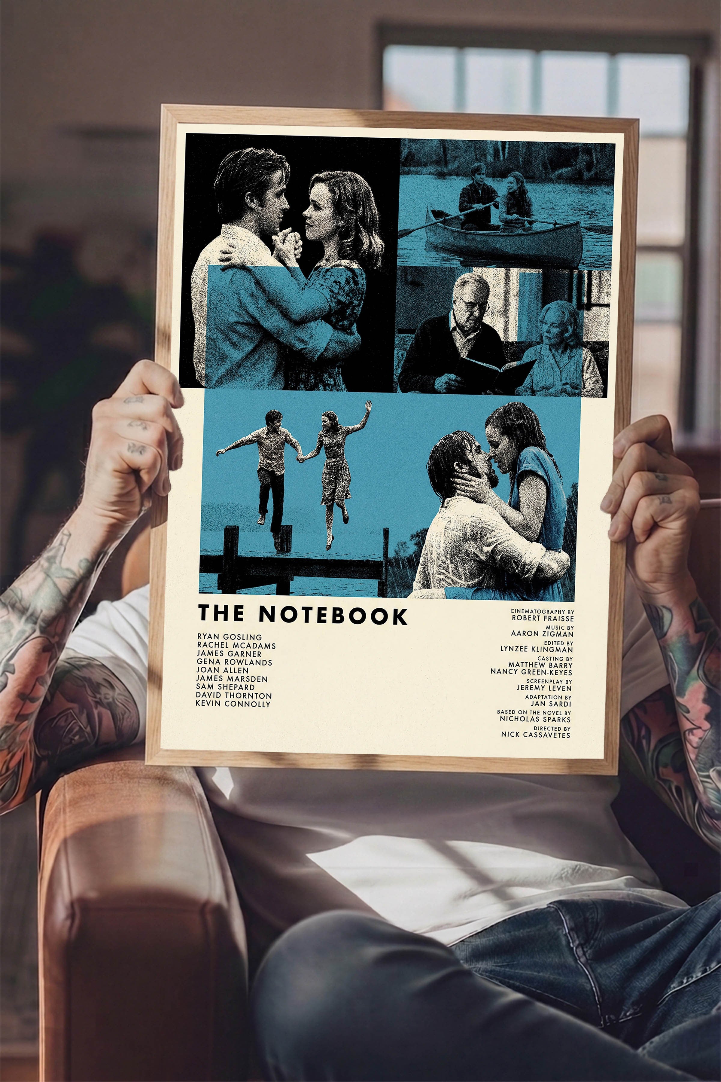 The Notebook Ahşap Çerçeveli Poster, Sinema ve Dizi Tablo, Film Dizi Afişleri NO:112825
