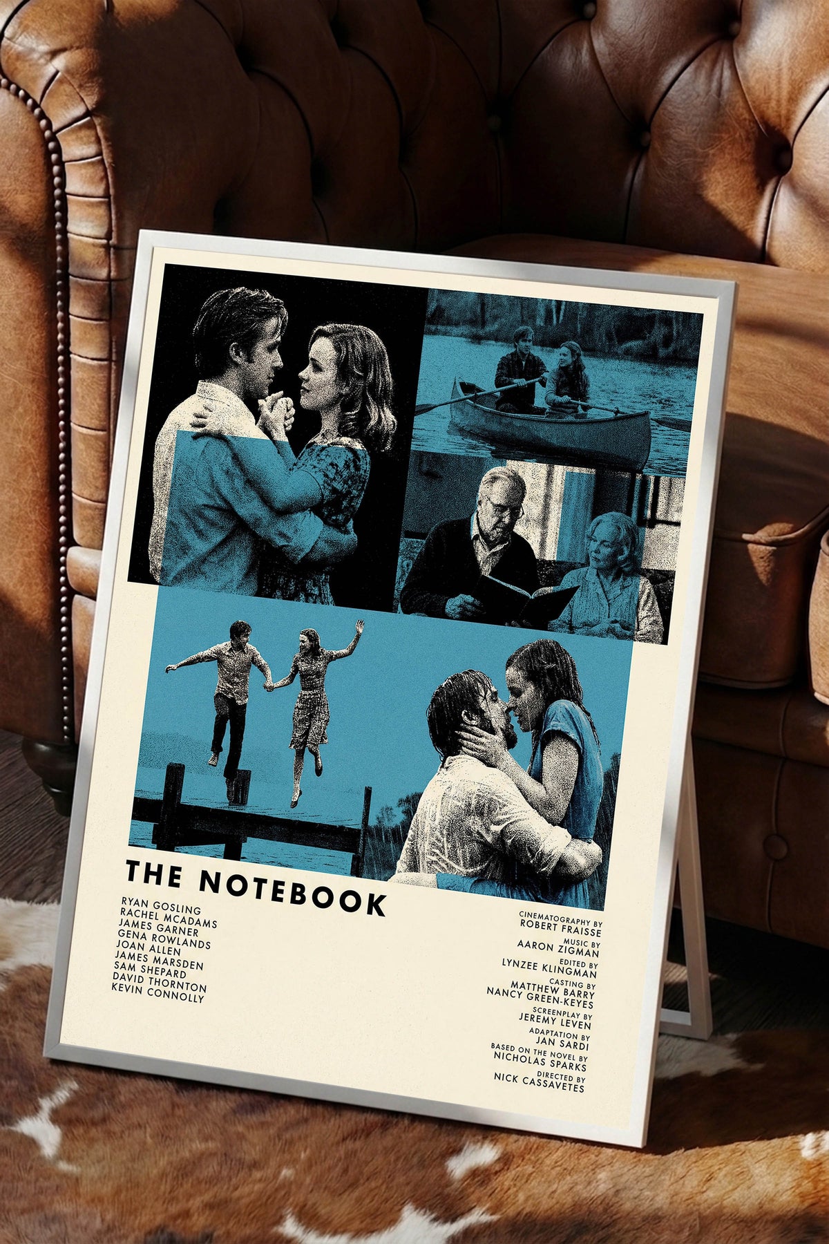 The Notebook Beyaz Çerçeveli Poster, Sinema ve Dizi Tablo, Film Dizi Afişleri NO:112825
