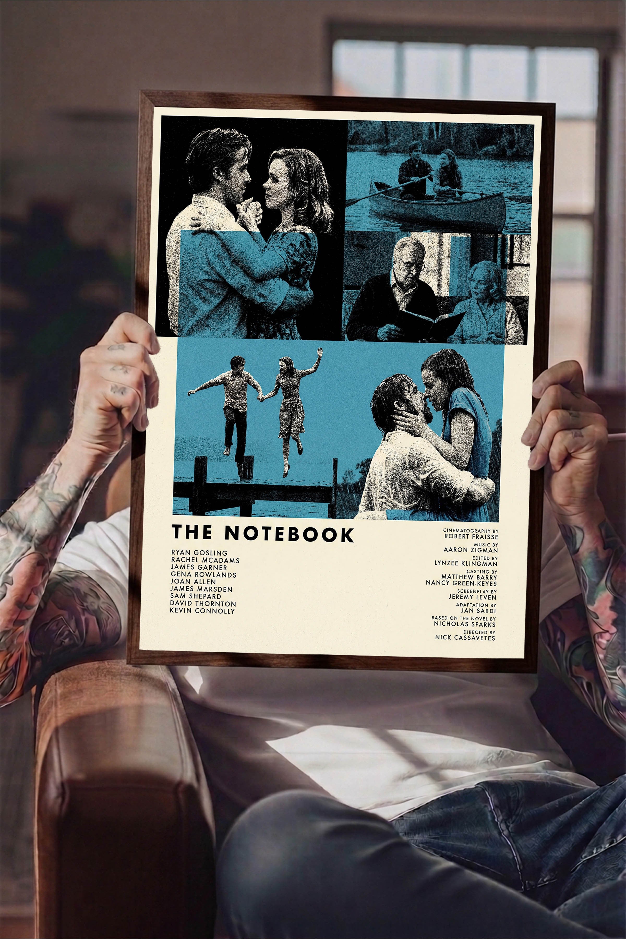 The Notebook Kahverengi Çerçeveli Poster, Sinema ve Dizi Tablo, Film Dizi Afişleri NO:112825
