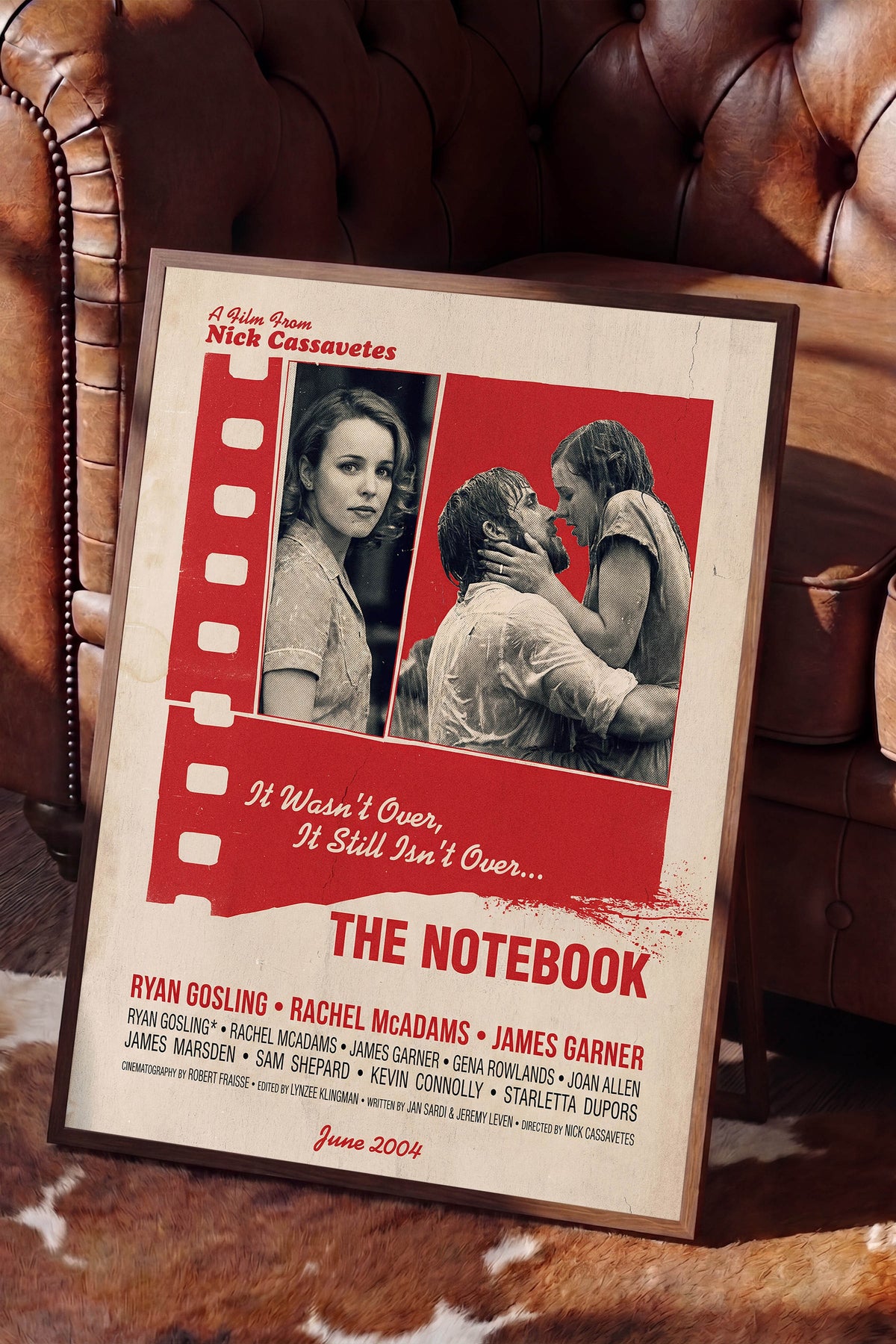 The Notebook Kahverengi Çerçeveli Poster, Sinema ve Dizi Tablo, Film Dizi Afişleri NO:112916