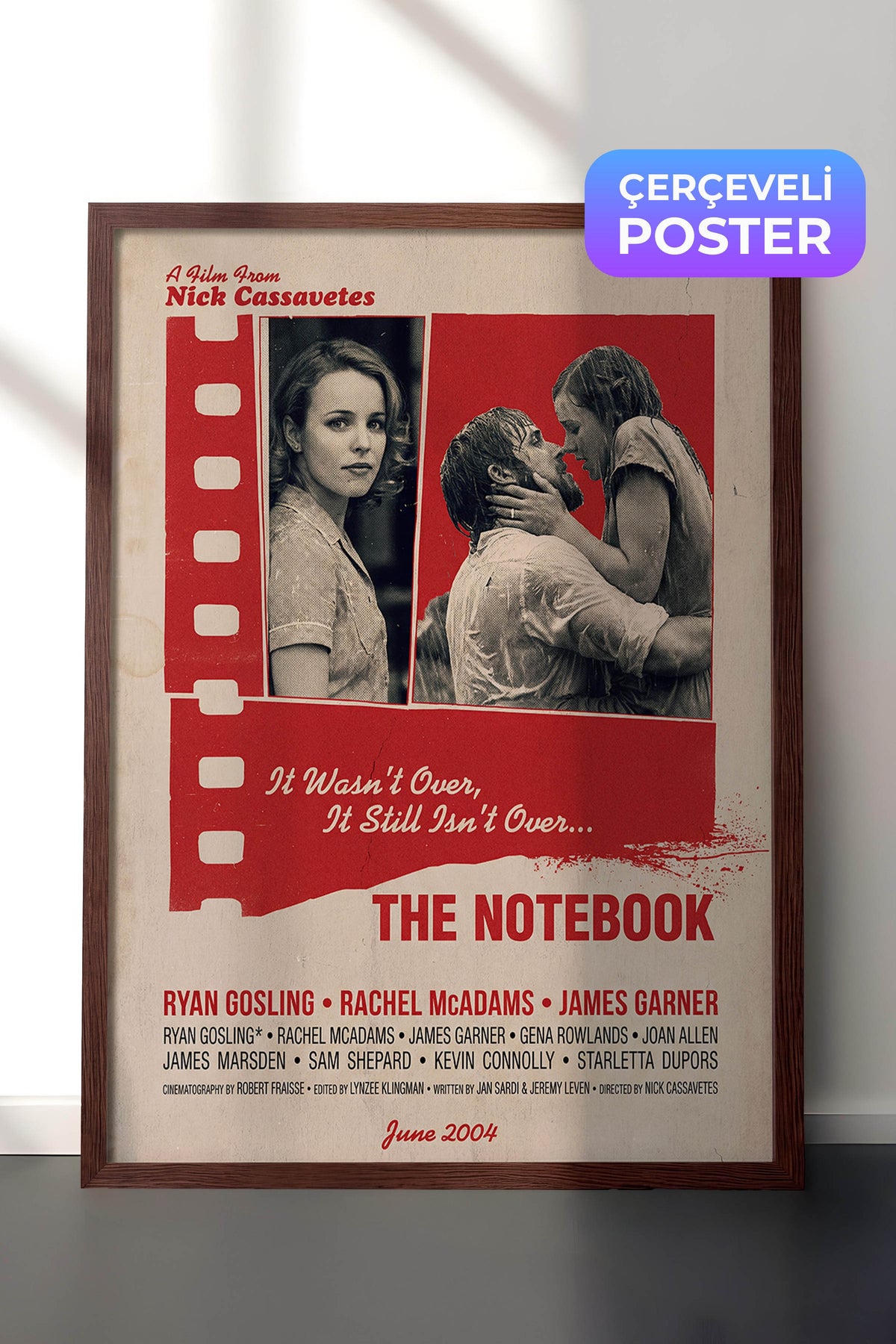 The Notebook Kahverengi Çerçeveli Poster, Sinema ve Dizi Tablo, Film Dizi Afişleri NO:112916