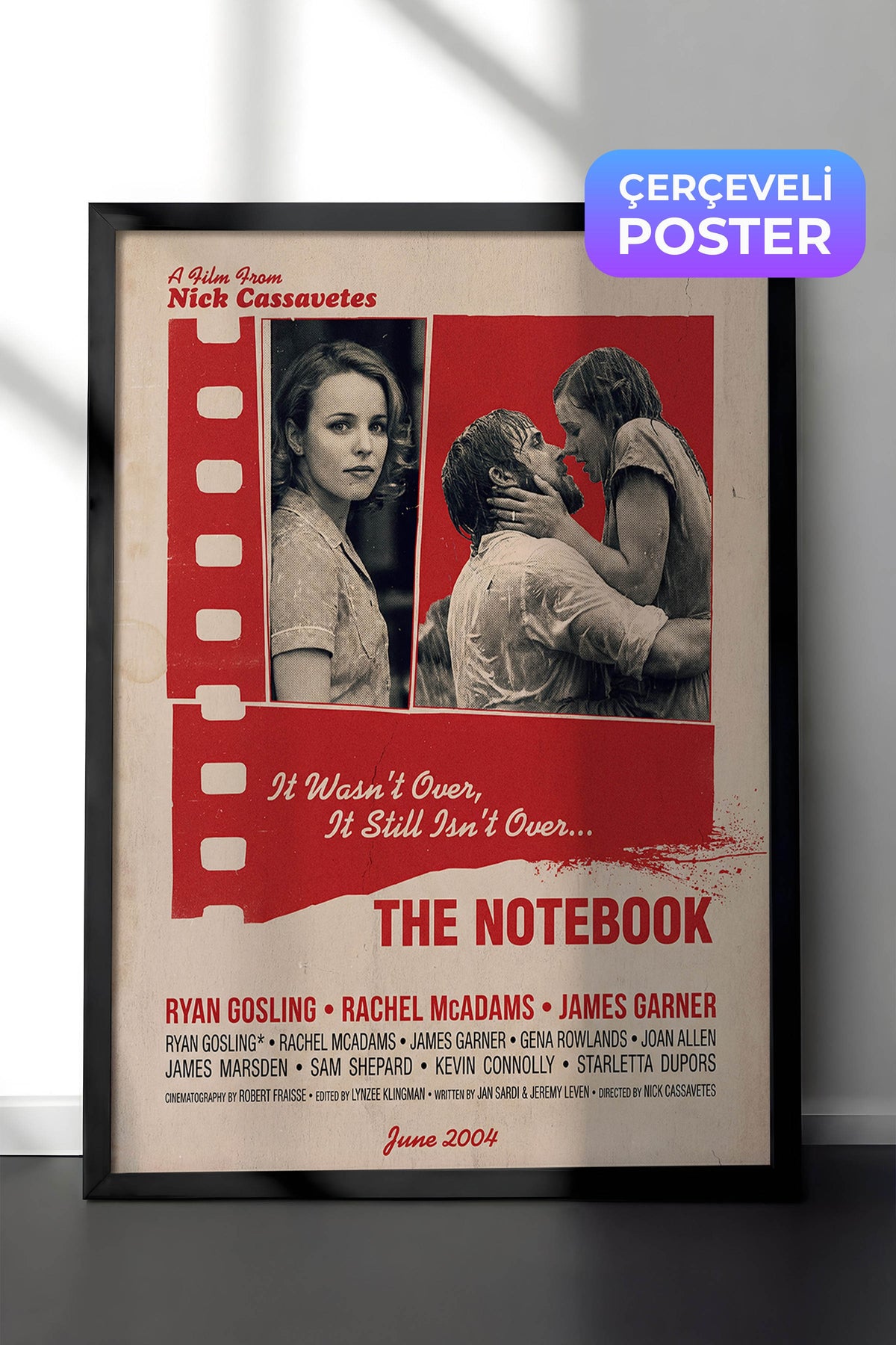 The Notebook Siyah Çerçeveli Poster, Sinema ve Dizi Tablo, Film Dizi Afişleri NO:112916