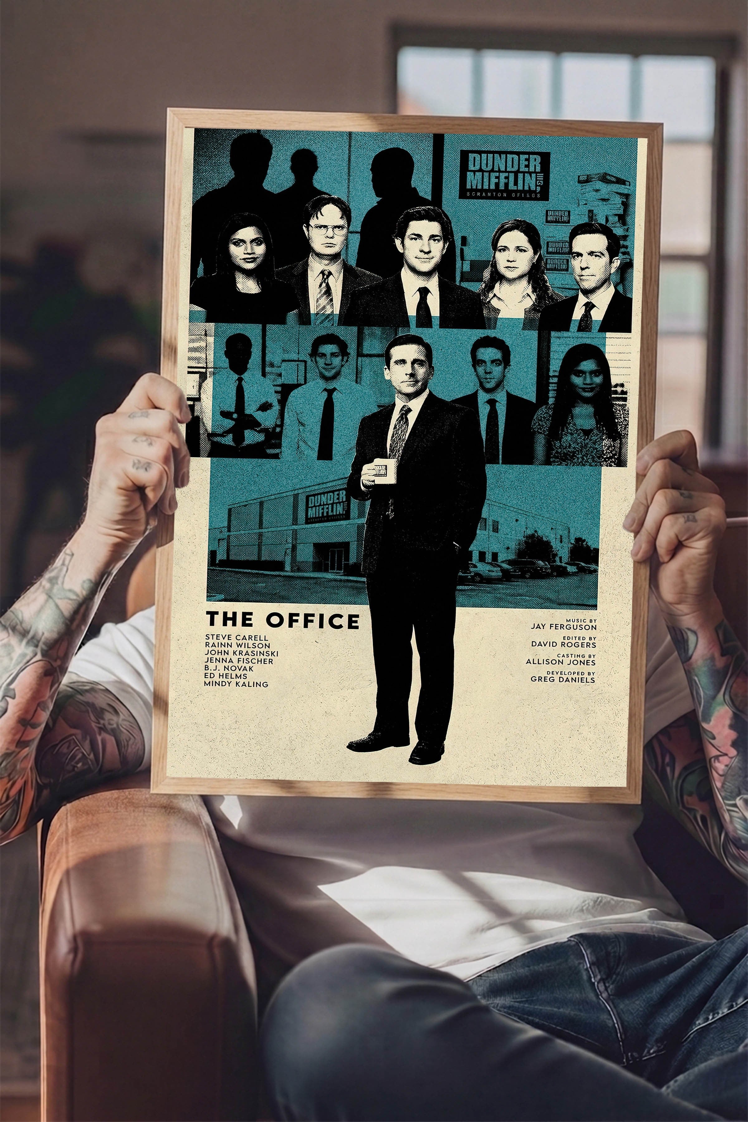 The Office (US) Ahşap Çerçeveli Poster, Sinema ve Dizi Tablo, Film Dizi Afişleri NO:112777