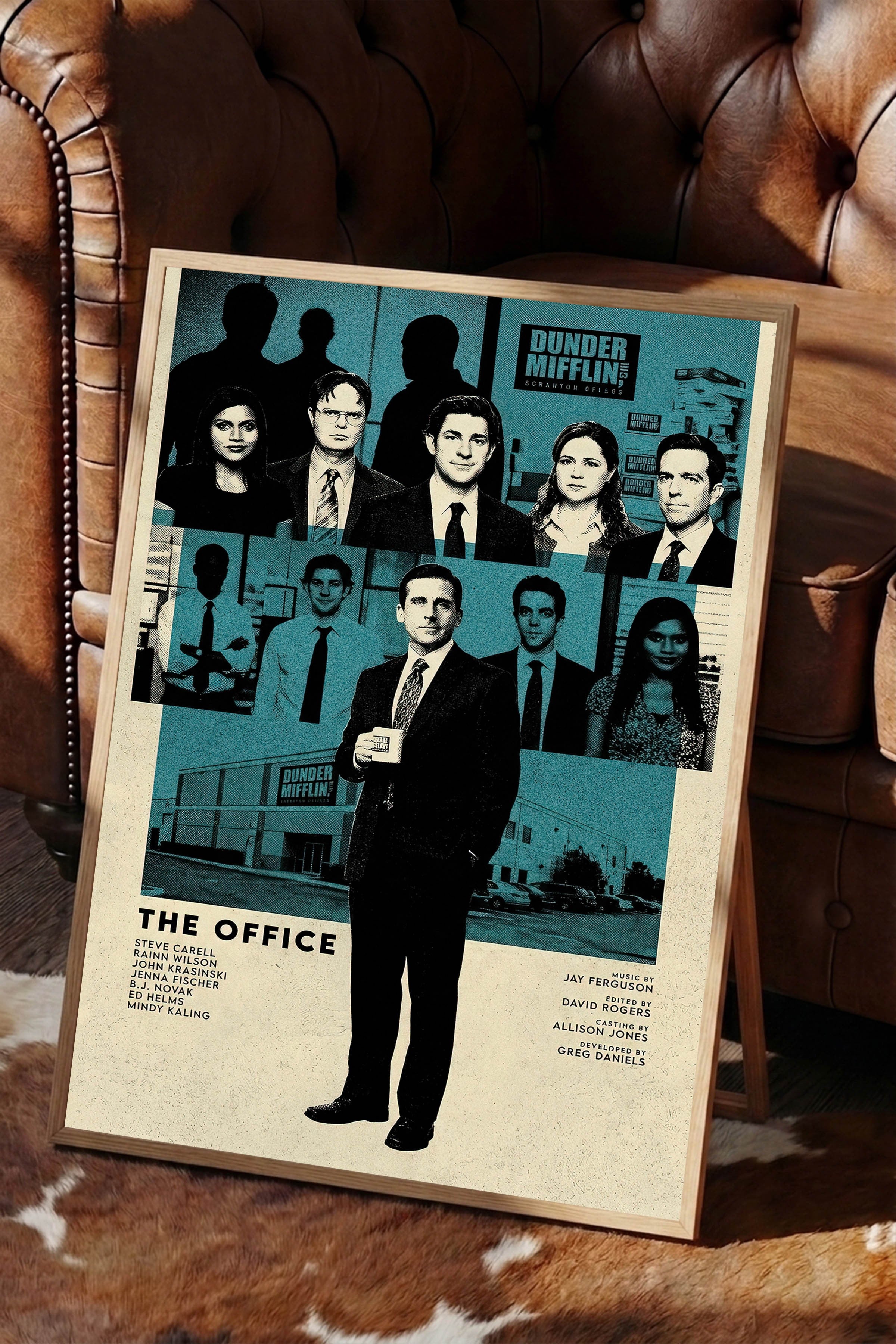 The Office (US) Ahşap Çerçeveli Poster, Sinema ve Dizi Tablo, Film Dizi Afişleri NO:112777