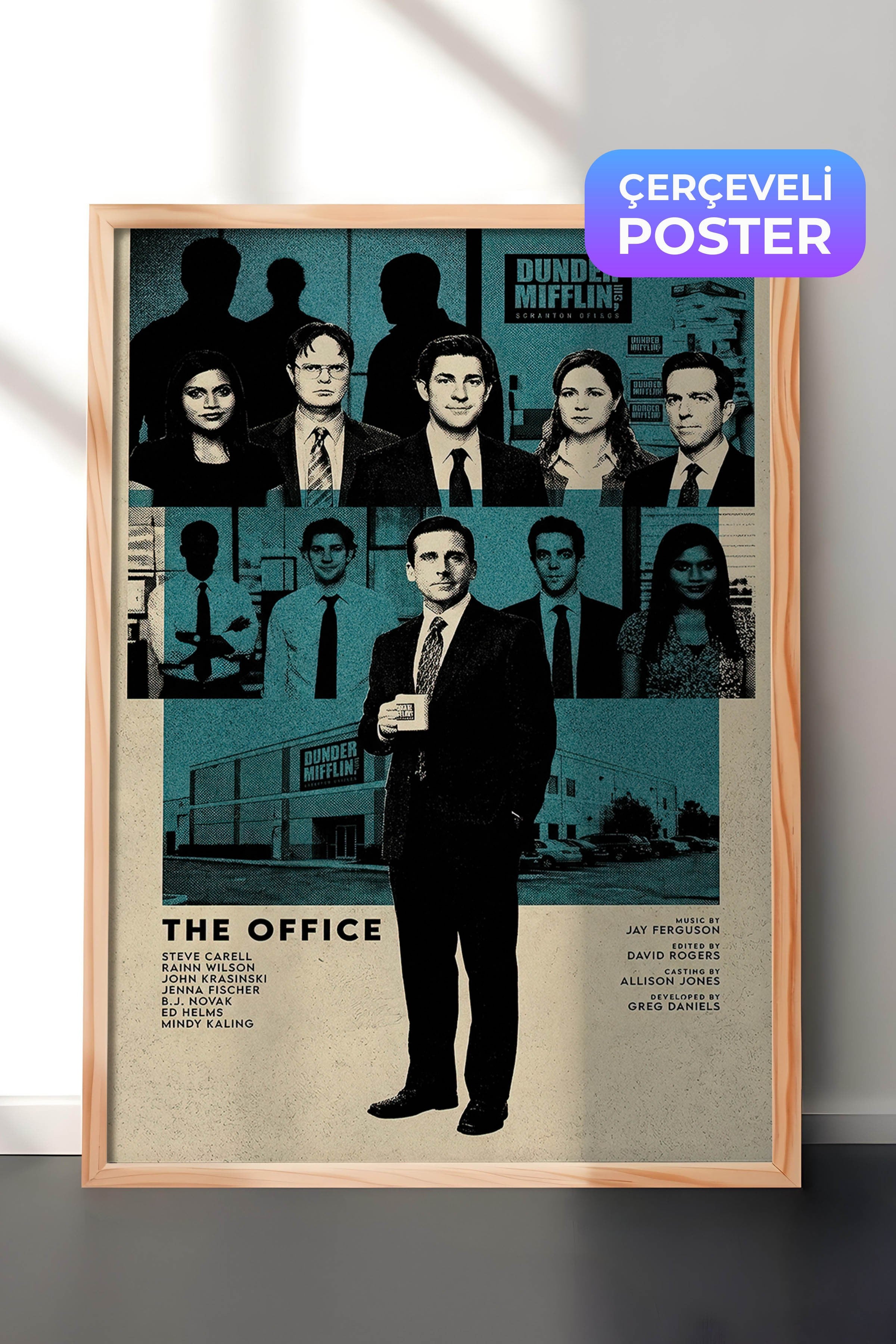 The Office (US) Ahşap Çerçeveli Poster, Sinema ve Dizi Tablo, Film Dizi Afişleri NO:112777