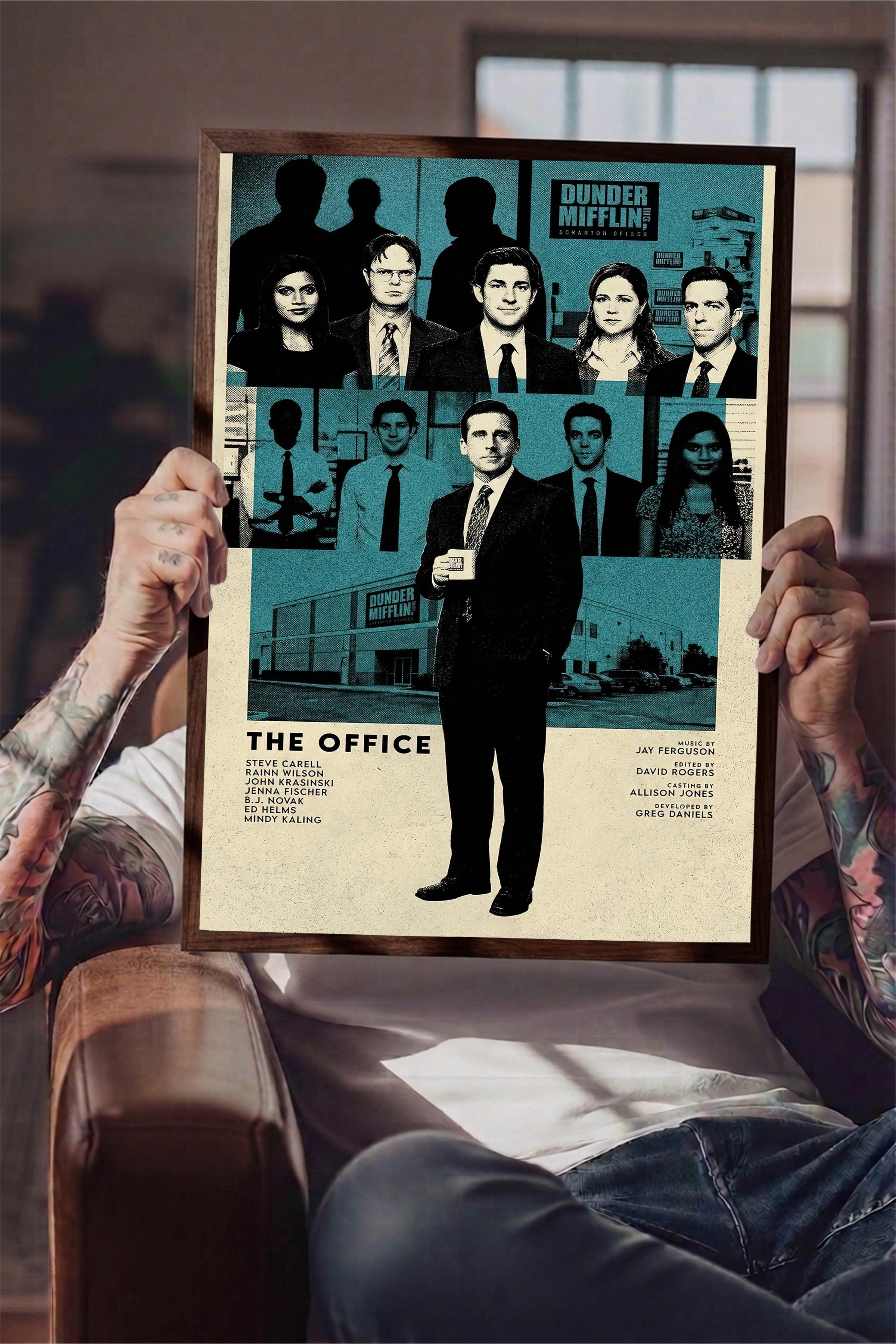The Office (US) Kahverengi Çerçeveli Poster, Sinema ve Dizi Tablo, Film Dizi Afişleri NO:112777
