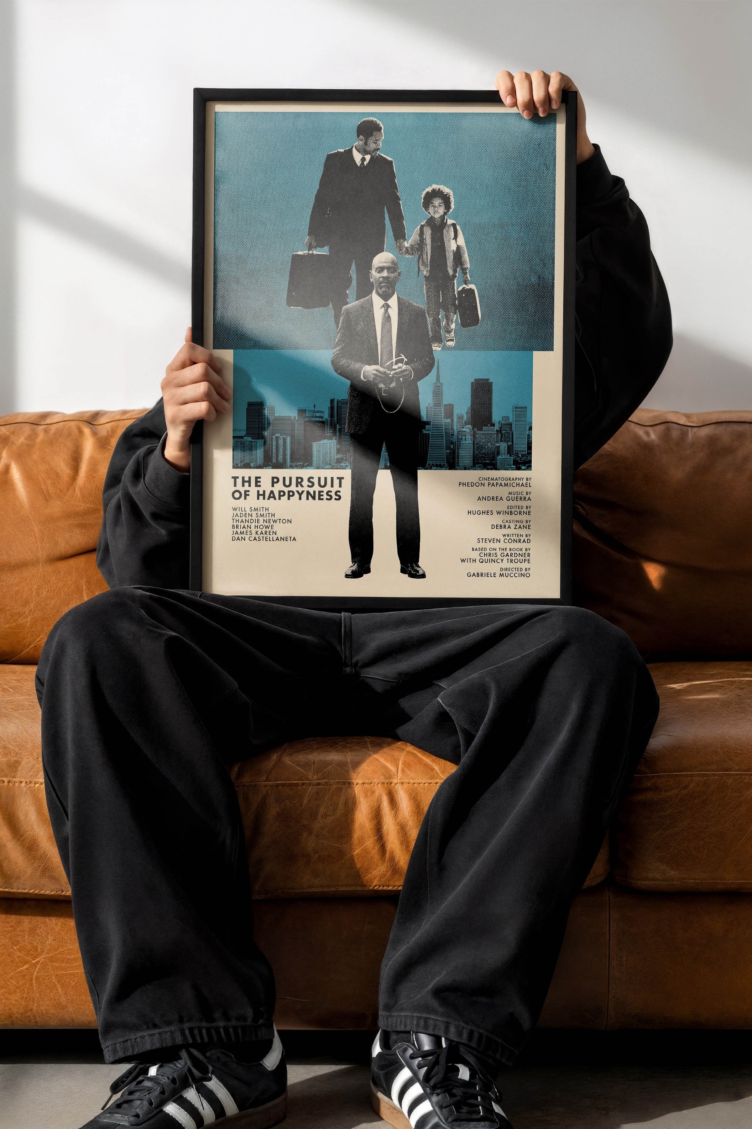 The Pursuit of Happyness Siyah Çerçeveli Poster, Sinema ve Dizi Tablo, Film Dizi Afişleri NO:112827