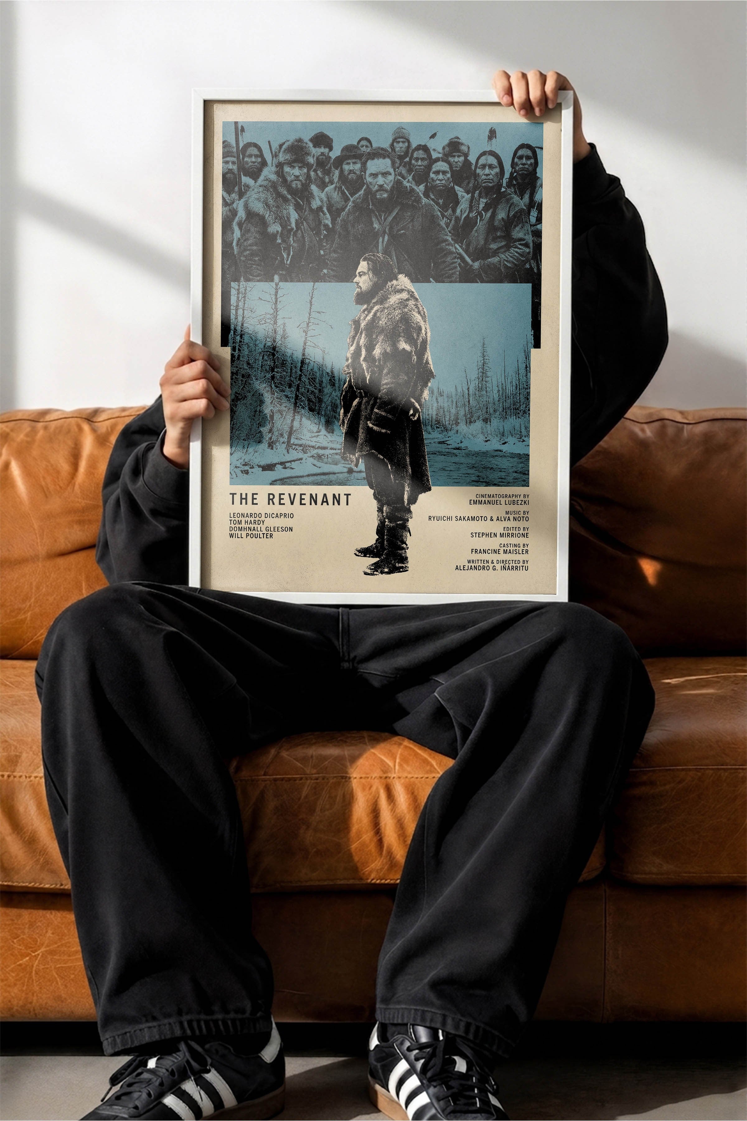 The Revenant Beyaz Çerçeveli Poster, Sinema ve Dizi Tablo, Film Dizi Afişleri NO:112833