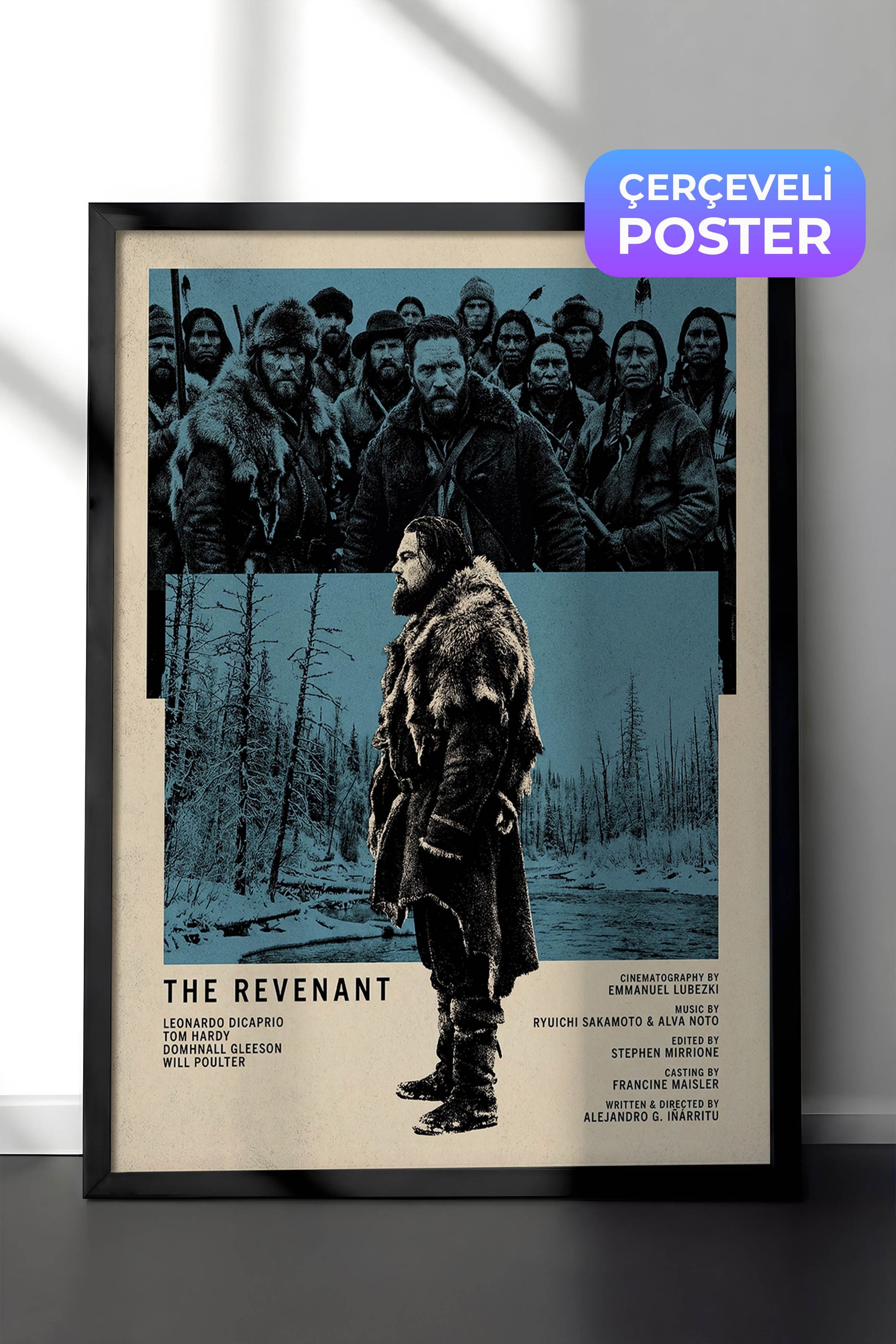 The Revenant Siyah Çerçeveli Poster, Sinema ve Dizi Tablo, Film Dizi Afişleri NO:112833