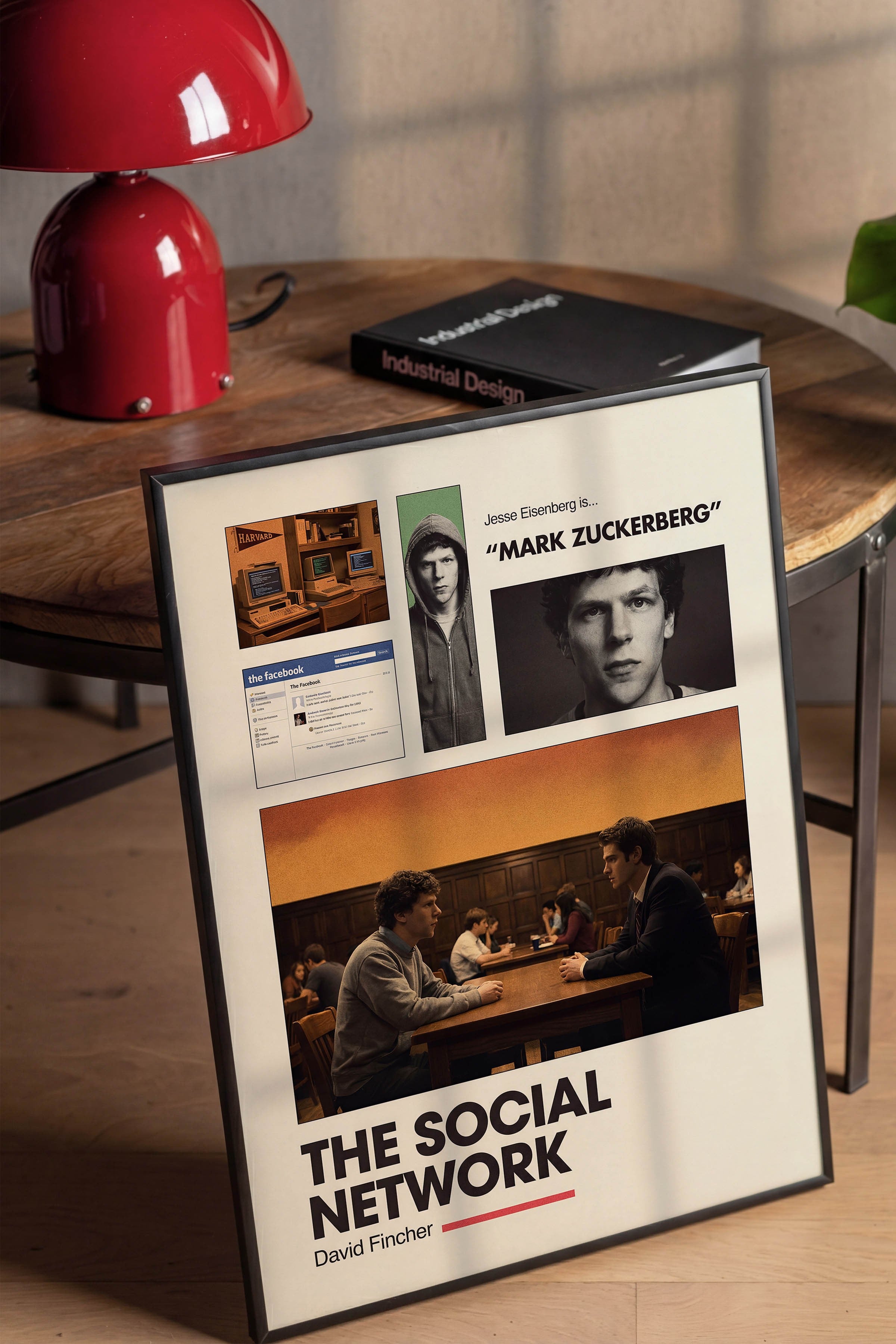 The Social Network Siyah Çerçeveli Poster, Sinema ve Dizi Tablo, Film Dizi Afişleri NO:112950