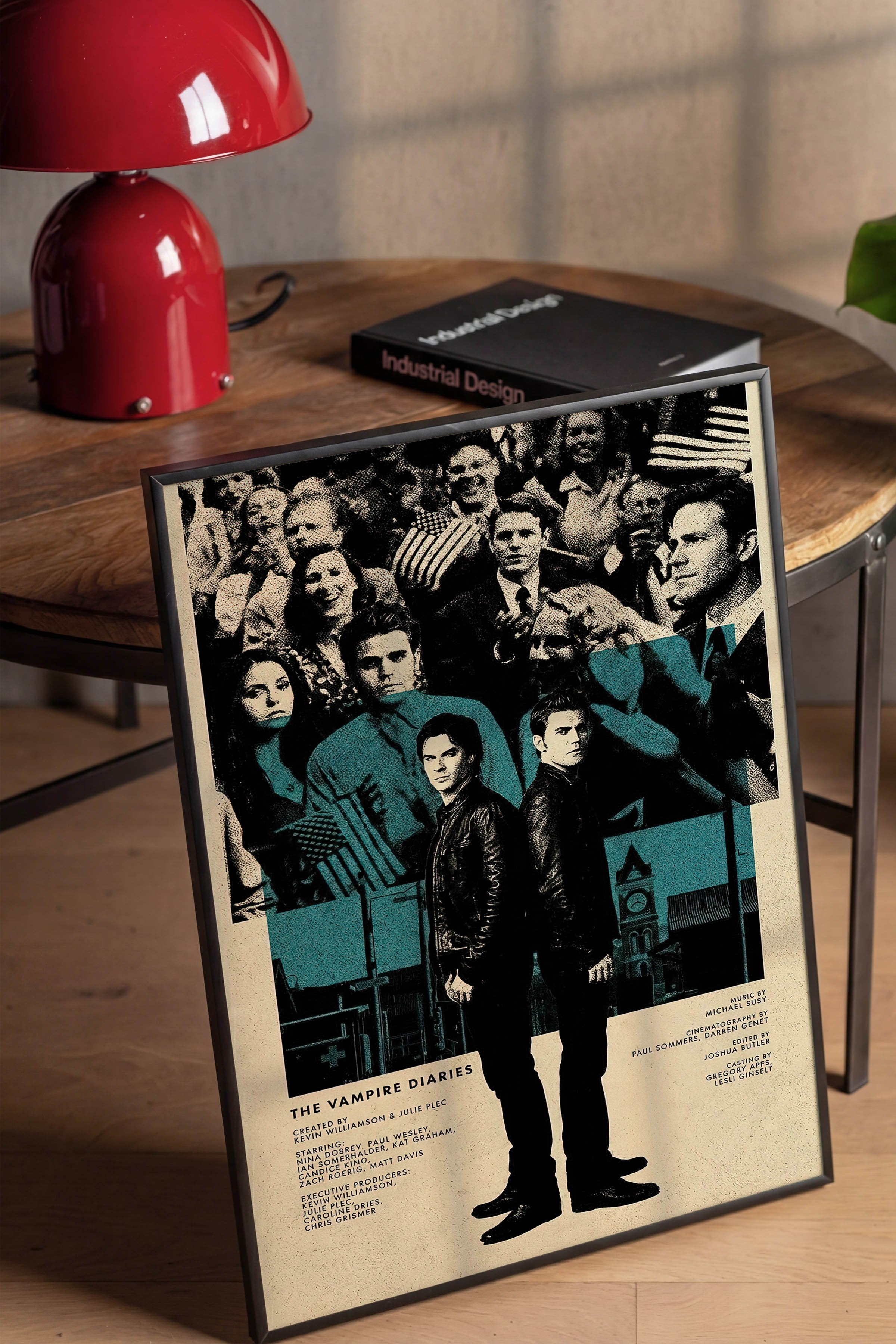The Vampire Diaries Siyah Çerçeveli Poster, Sinema ve Dizi Tablo, Film Dizi Afişleri NO:112795