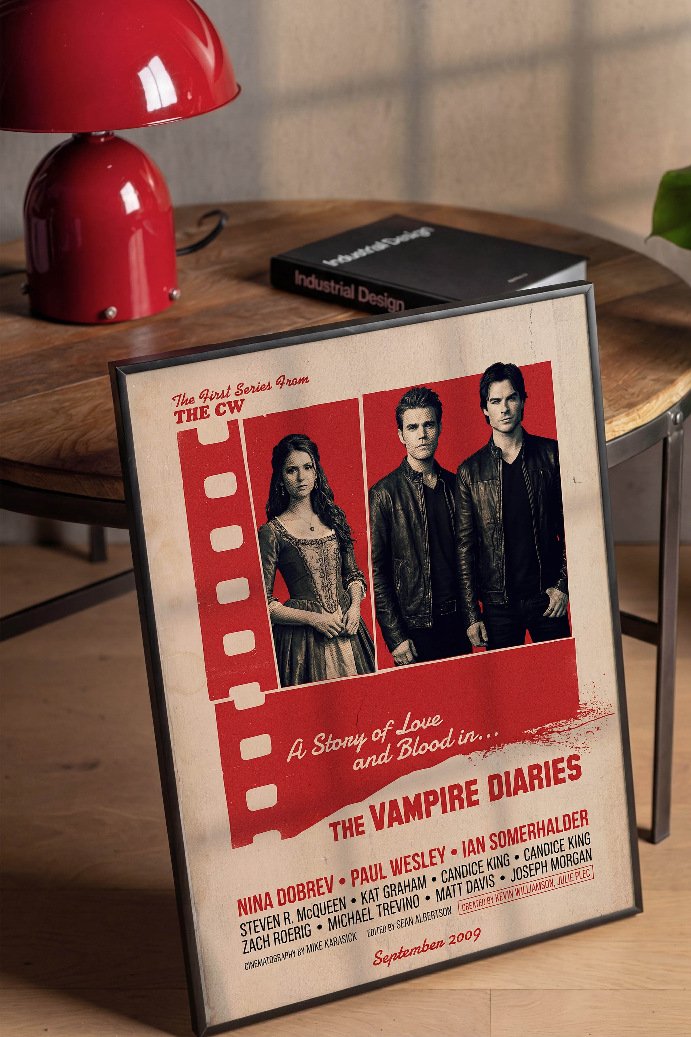 The Vampire Diaries Siyah Çerçeveli Poster, Sinema ve Dizi Tablo, Film Dizi Afişleri NO:112869