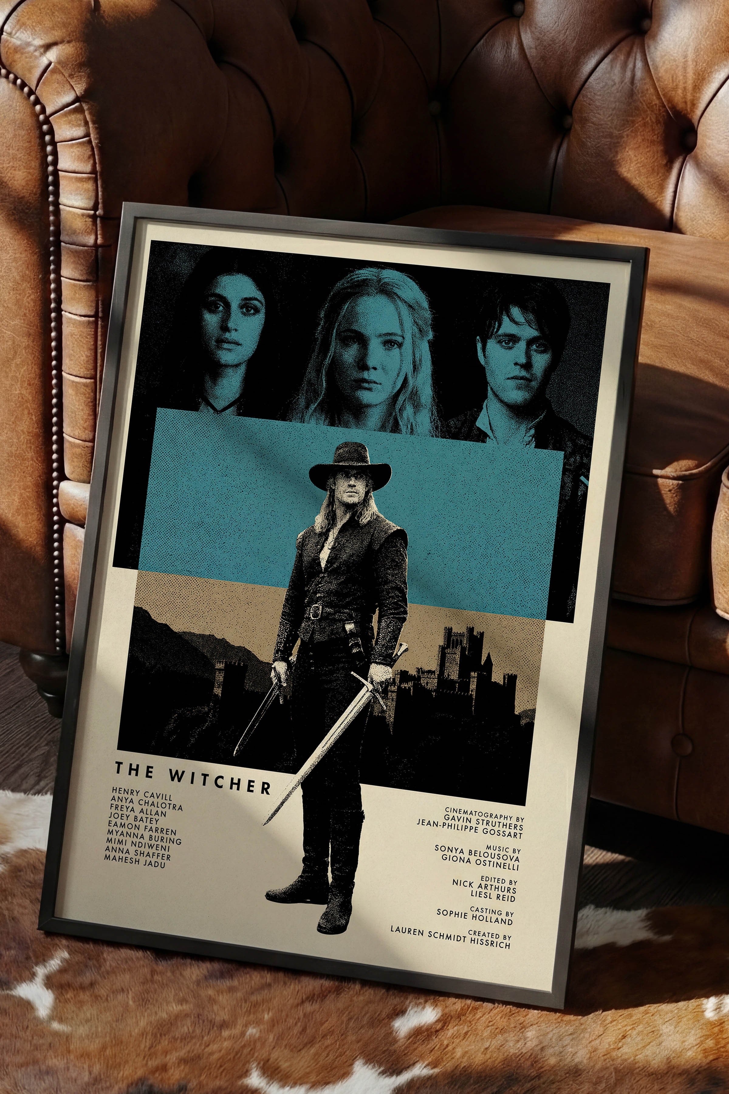The Witcher Siyah Çerçeveli Poster, Sinema ve Dizi Tablo, Film Dizi Afişleri NO:112786