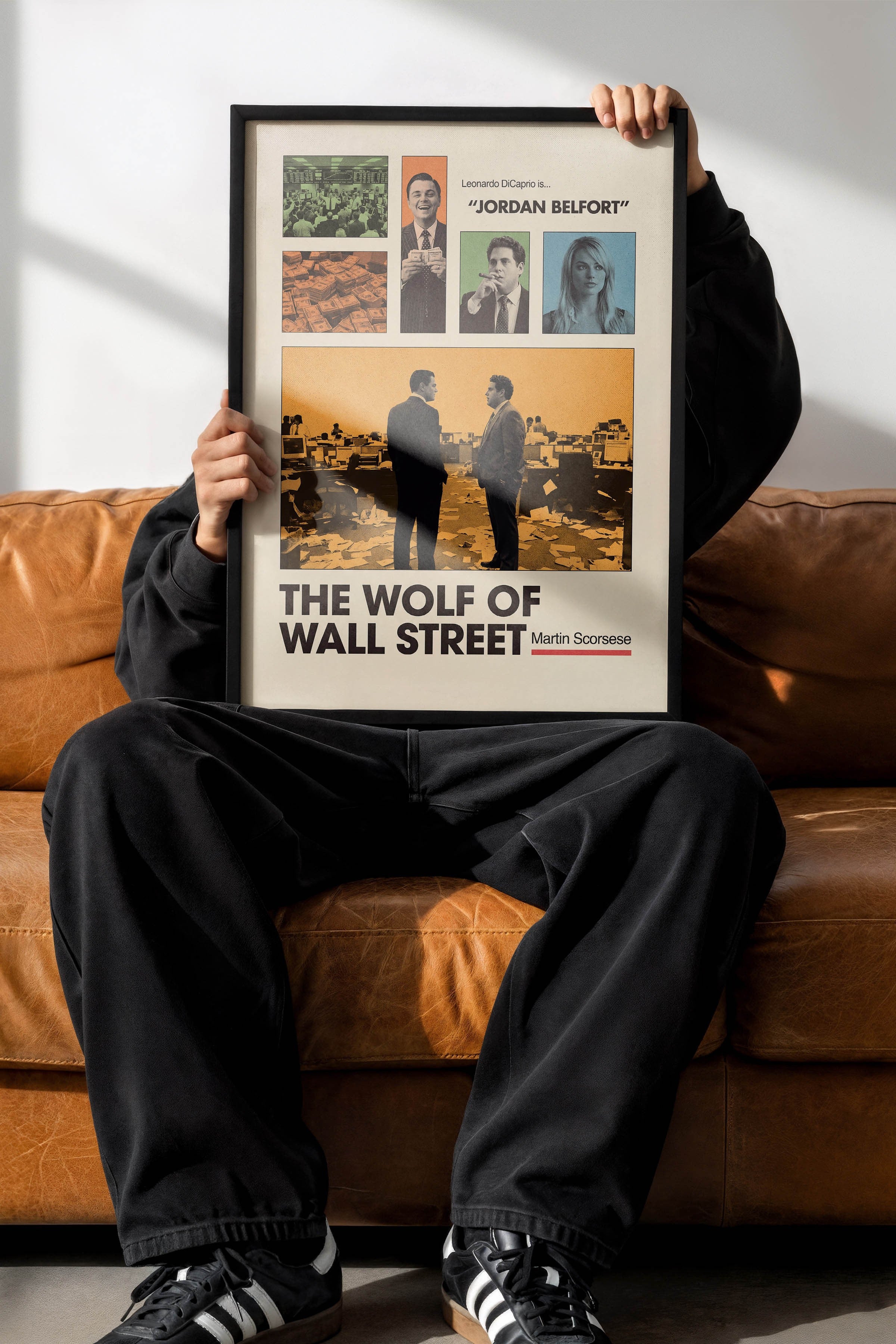 The Wolf of Wall Street Siyah Çerçeveli Poster, Sinema ve Dizi Tablo, Film Dizi Afişleri NO:112947