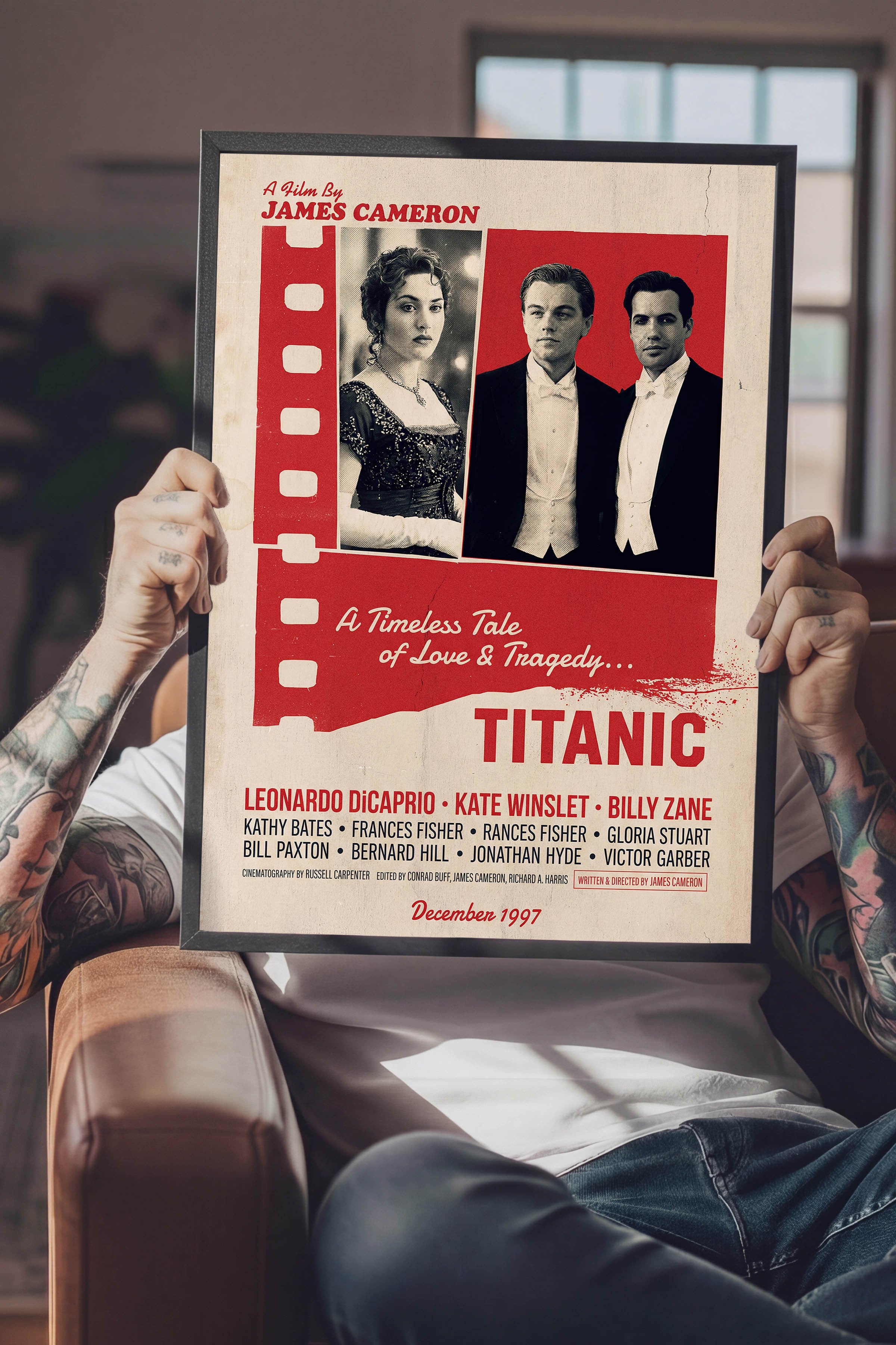 Titanic Siyah Çerçeveli Poster, Sinema ve Dizi Tablo, Film Dizi Afişleri NO:112888