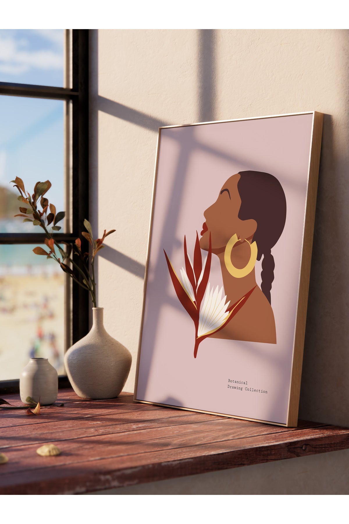 Tropikal Temalı Çerçevesiz Duvar Posteri, Estetik Poster - Salon, Mutfak ve Yatak Odası Dekoru