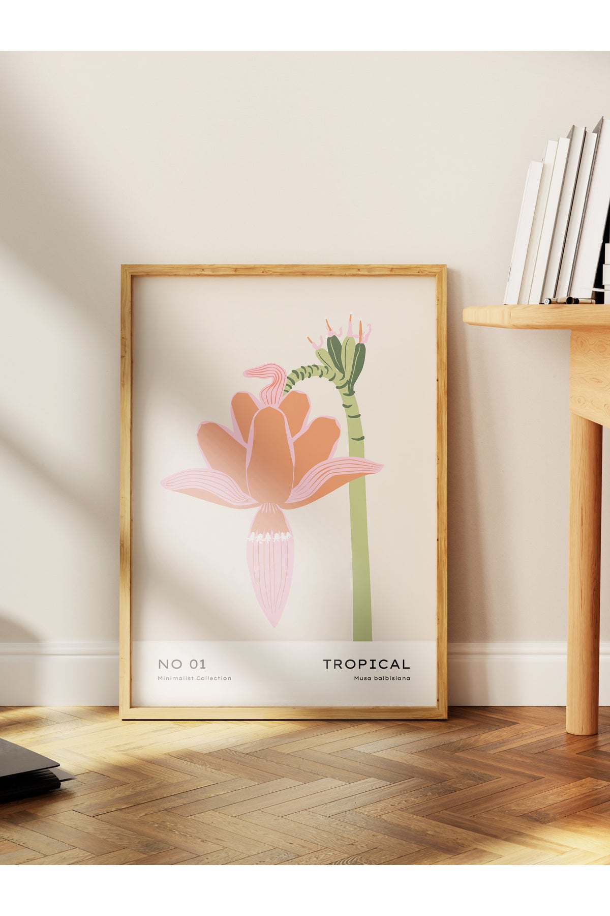 Tropikal Temalı Çerçevesiz Duvar Posteri, Estetik Poster - Salon, Mutfak ve Yatak Odası Dekoru