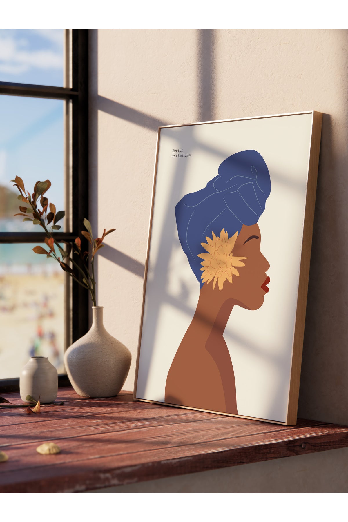 Tropikal Temalı Çerçevesiz Duvar Posteri, Estetik Poster - Salon, Mutfak ve Yatak Odası Dekoru
