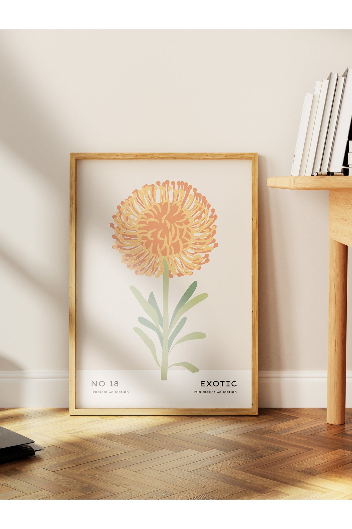 Tropikal Temalı Çerçevesiz Duvar Posteri, Estetik Poster - Salon, Mutfak ve Yatak Odası Dekoru