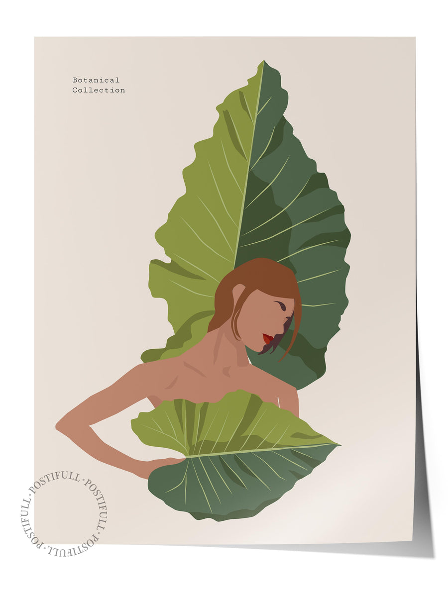 Botanik Koleksiyon Tropikal İllustrasyon Çerçevesiz Poster