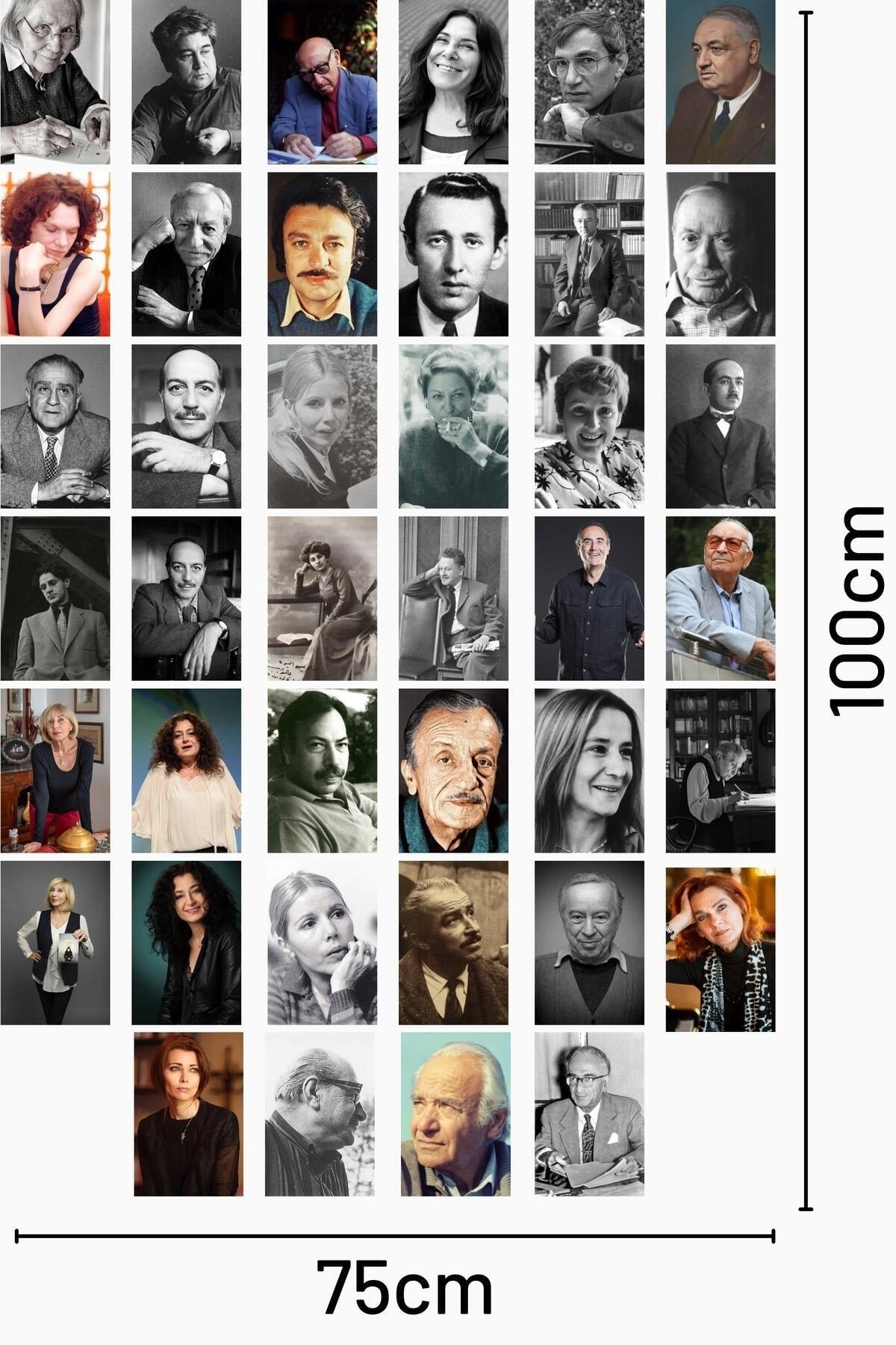 Türk Yazarlar Kolaj Seti, Poster Seti, Yazarlar Duvar Posteri Bant Hediyeli - 40 Adet 10*15cm