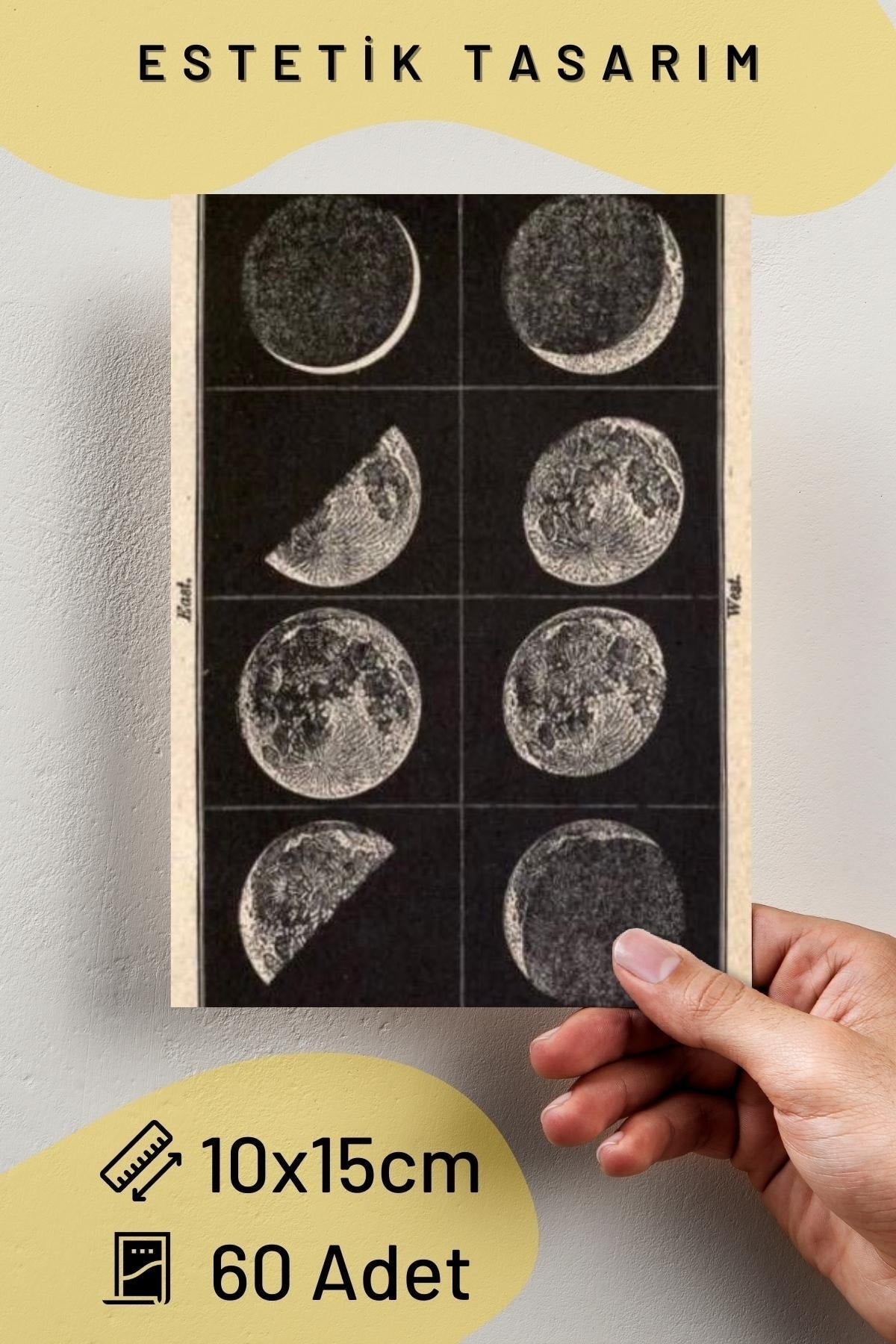 Uzay Poster Seti - Kolaj Seti - Oda Dekoru - Duvar Posteri - Yapışkanlı - Duvar Dekoru - 60 Adet