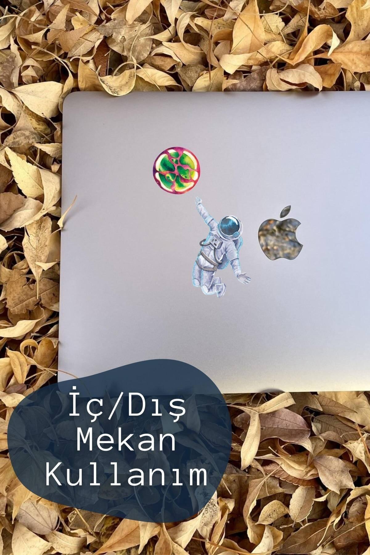 Uzay Temalı Sticker Seti - 11 Adet Etiket Seti- Telefon, Tablet, Defter Laptop Uyumlu Etiket