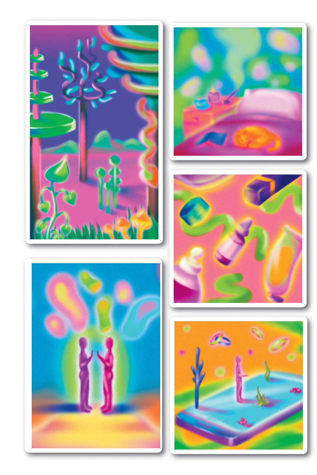 Uzay Temalı Sticker Seti - 5 Adet Etiket Seti- Telefon, Tablet, Defter Laptop Uyumlu Etiket