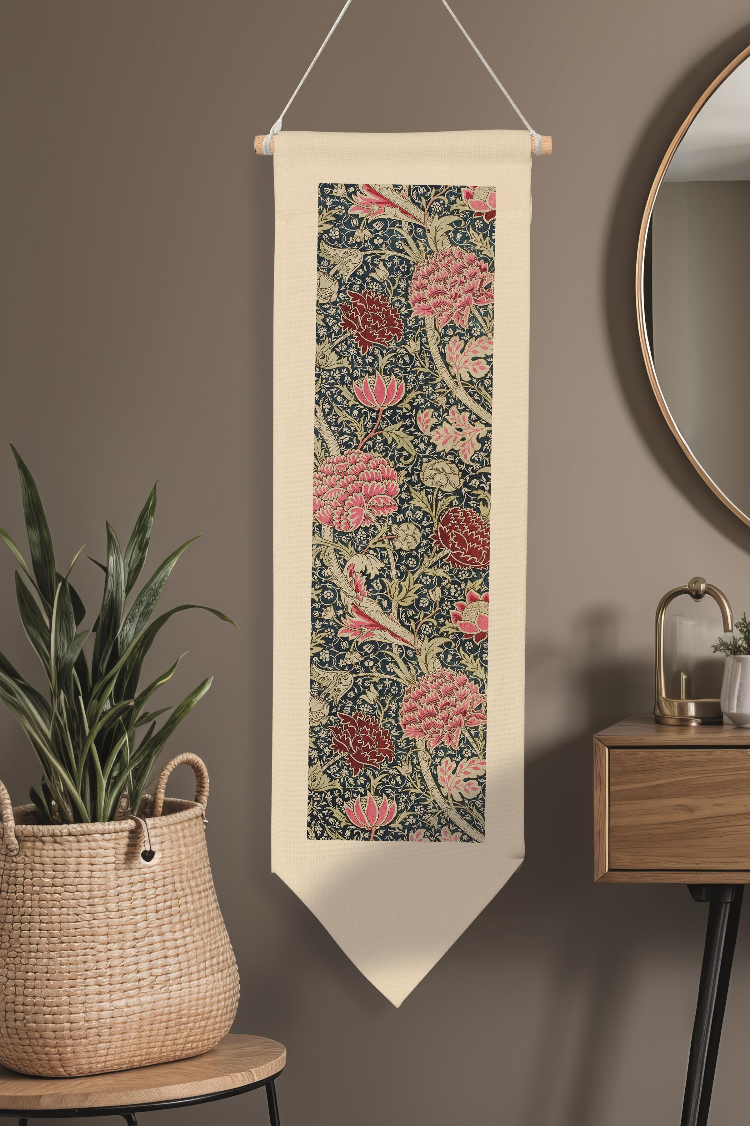 William Morisse Duvar Halısı, Sanat Serisi Dekor, 100cm Kanvas Flama Askılı Duvar Örtüsü NO:730