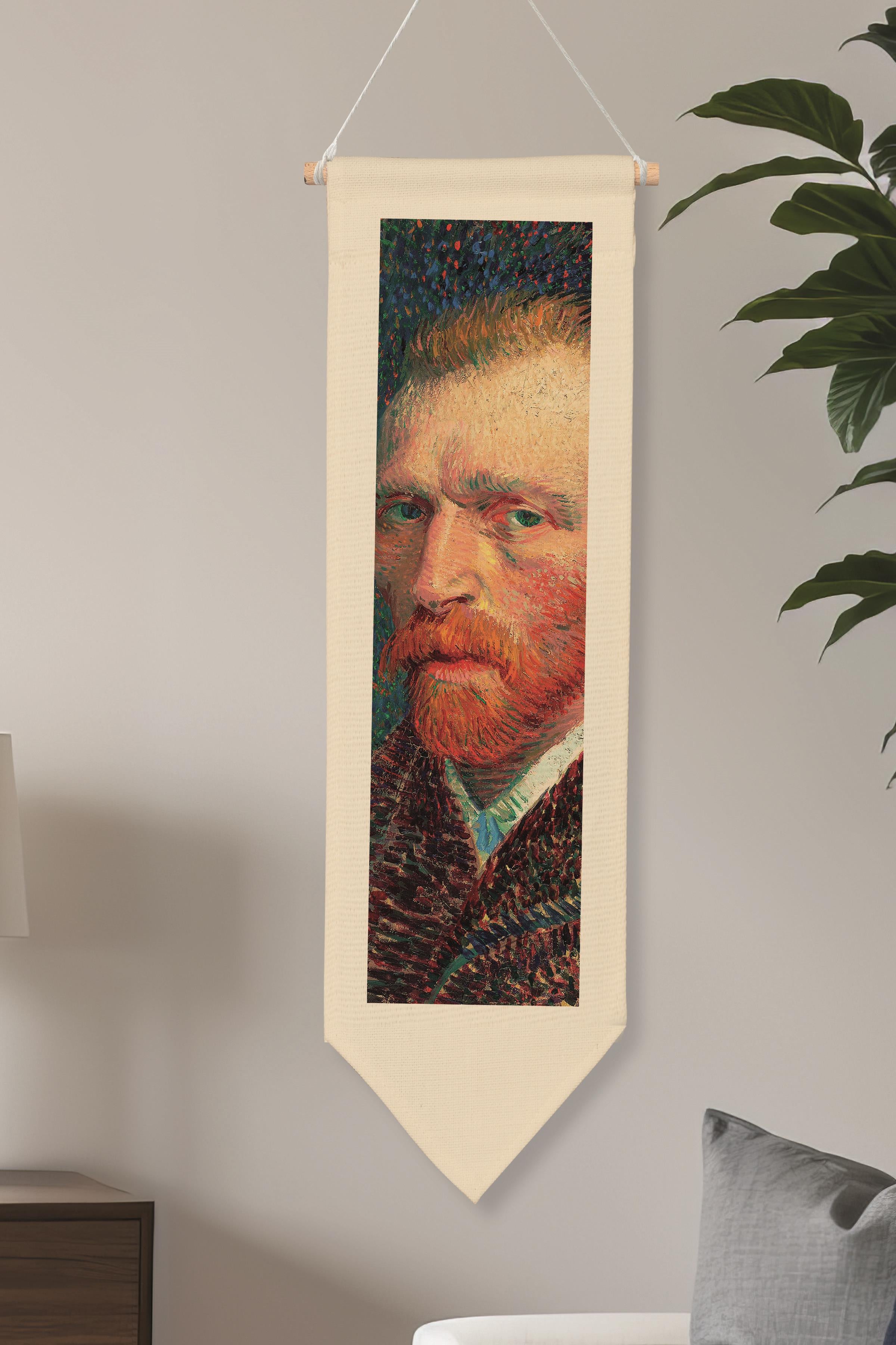 Van Gogh Duvar Halısı, Sanat Serisi Dekor, 100cm Kanvas Flama Askılı Duvar Örtüsü NO:735