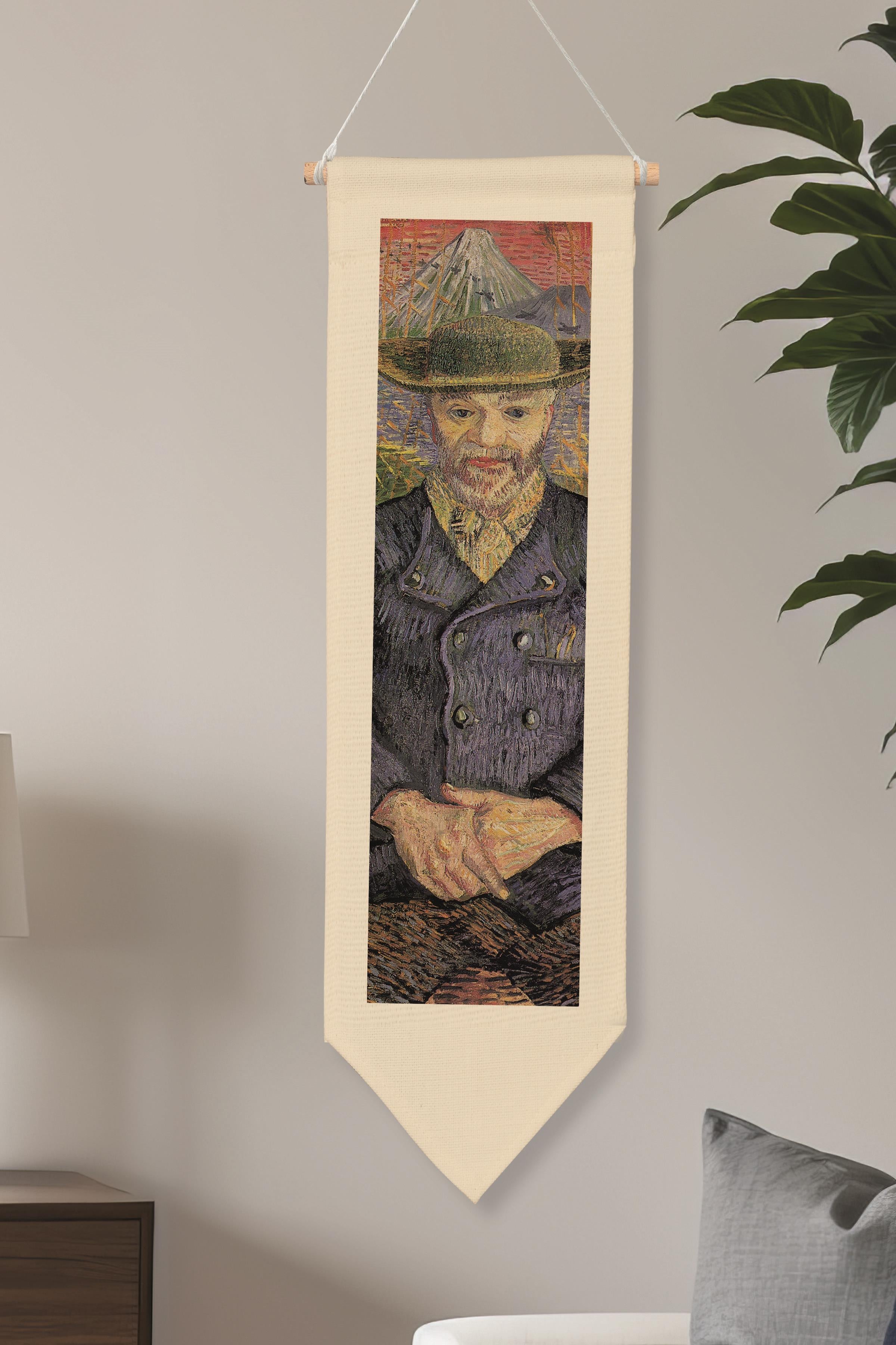 Van Gogh Duvar Halısı, Sanat Serisi Dekor, 100cm Kanvas Flama Askılı Duvar Örtüsü NO:739