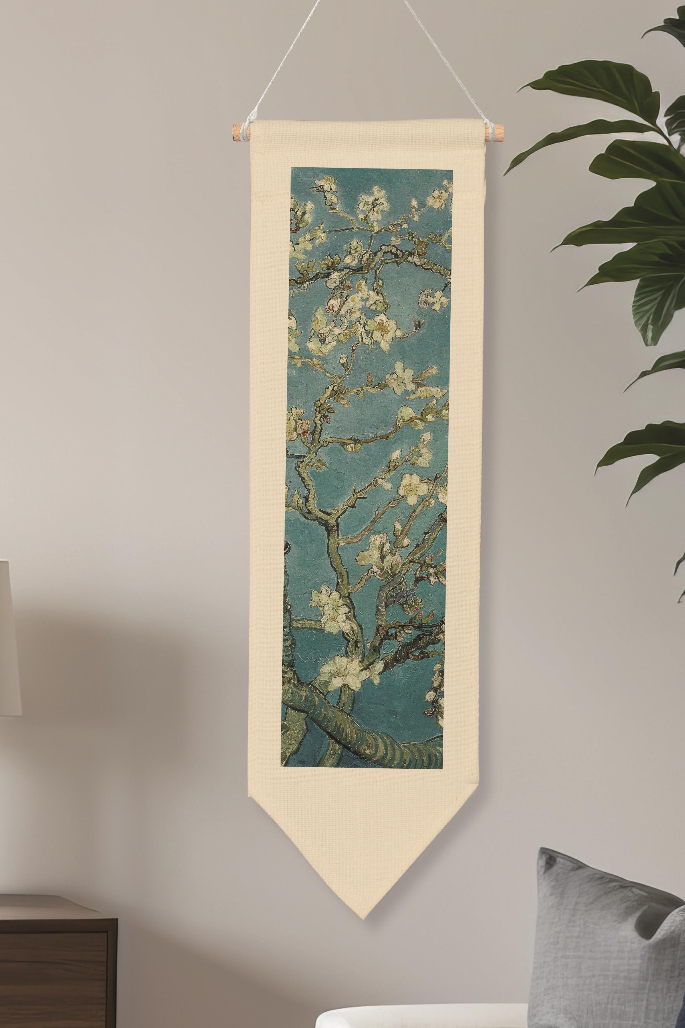 Van Gogh Duvar Halısı, Sanat Serisi Dekor, 100cm Kanvas Flama Askılı Duvar Örtüsü NO:747