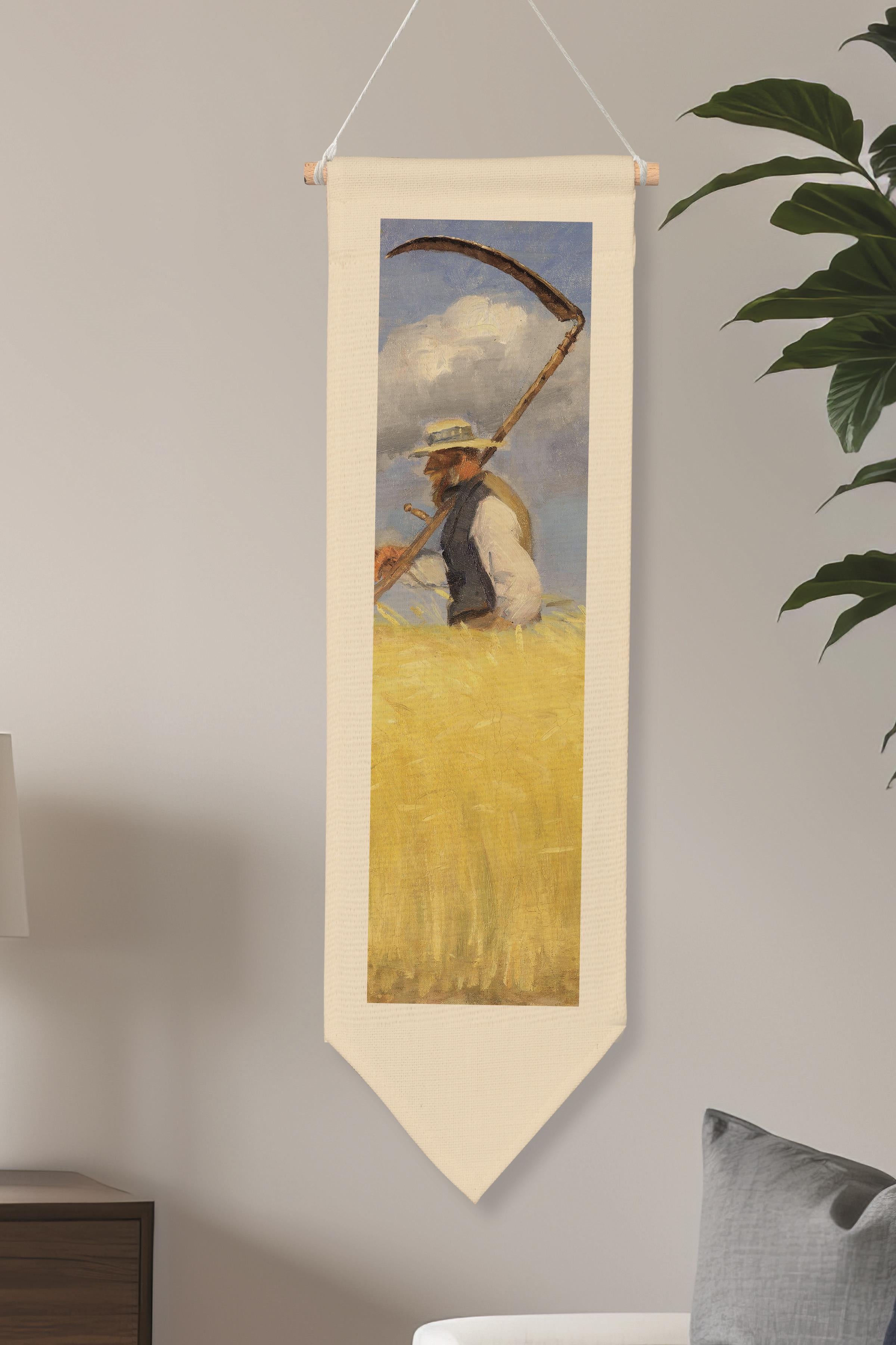 Van Gogh Duvar Halısı, Sanat Serisi Dekor, 100cm Kanvas Flama Askılı Duvar Örtüsü NO:756