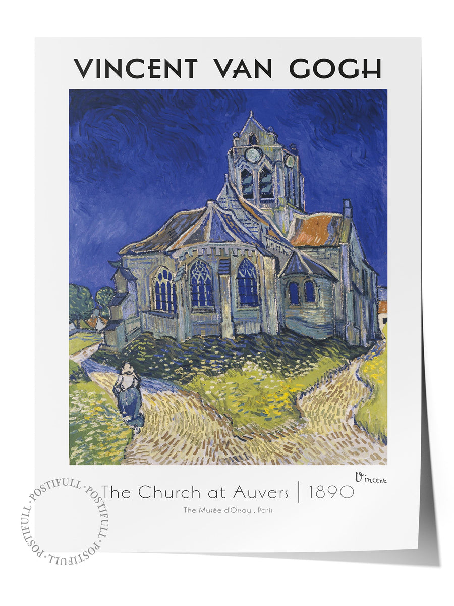 Auvers'teki Kilise Modern Sanat Çerçevesiz Poster