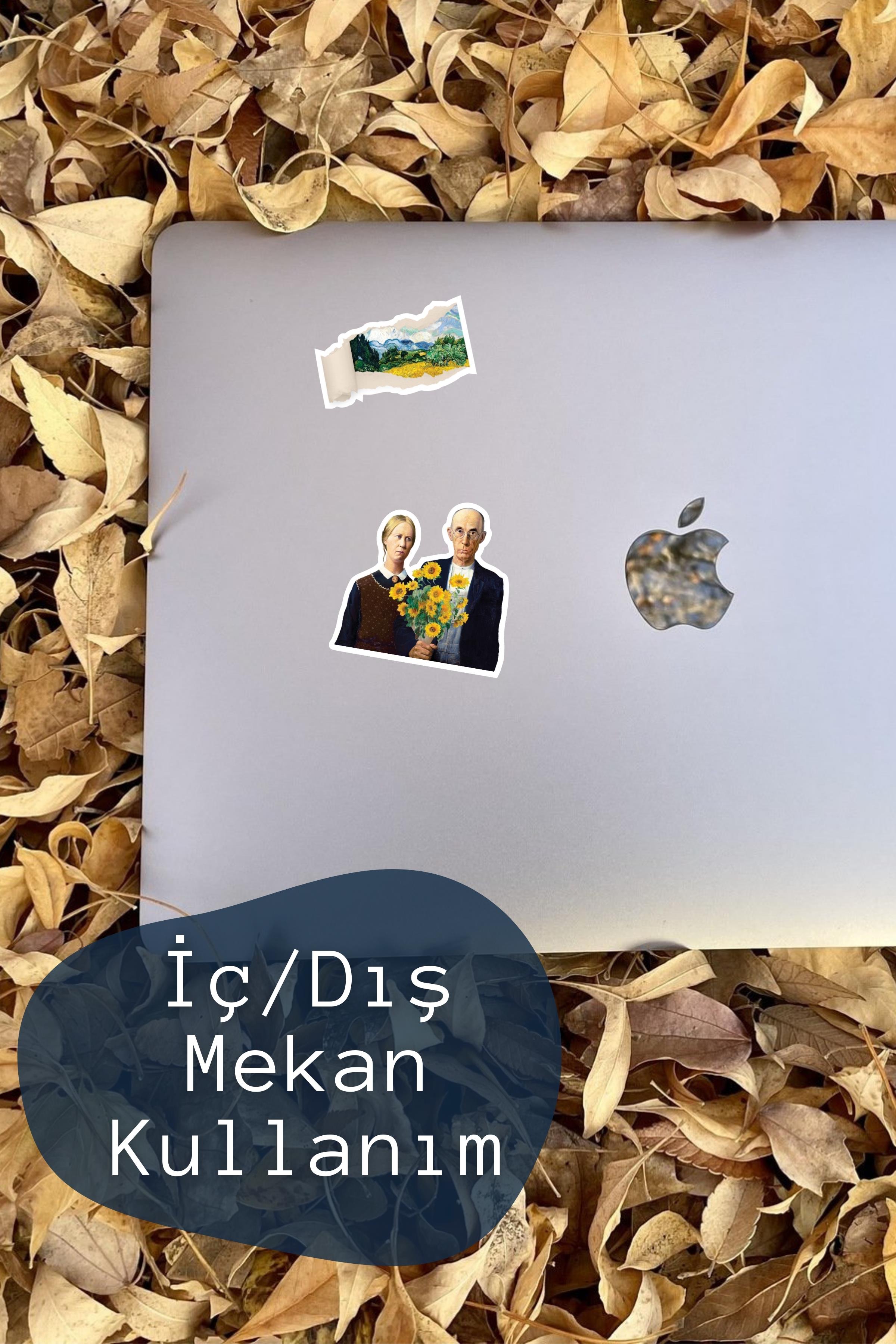 Van Gogh Etiket Seti, Büyük Boy, 8 Adet Su Geçirmez, Vintage Sticker, Laptop, Telefon, Valiz Uyumlu