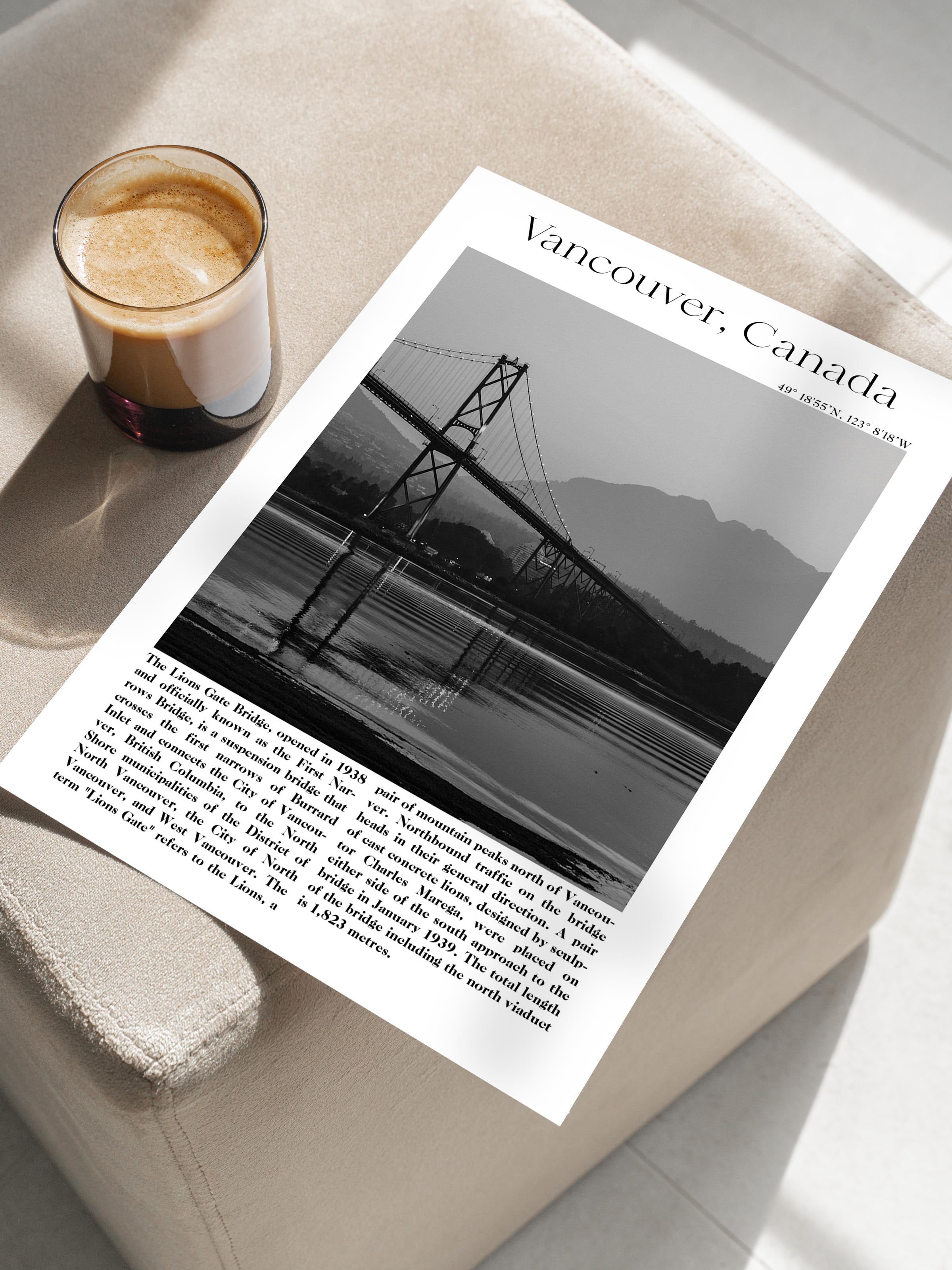 Vancouver - Kanada, Şehir Temalı Poster, Çerçevesiz Duvar Posteri, NO:30046