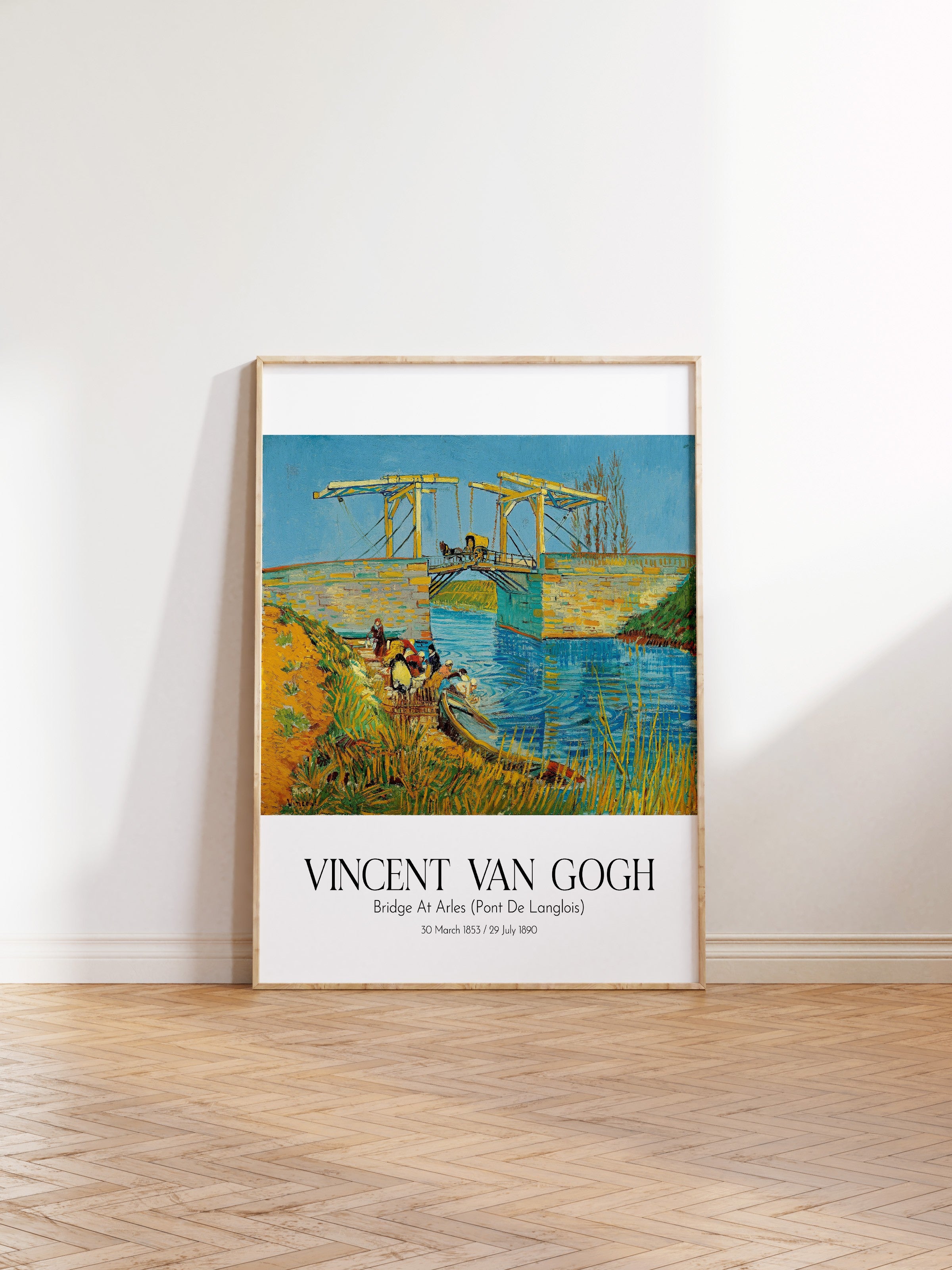 Vincent Van Gogh - Bridge At Arles (Pont De Langlois), Ahşap Çerçeveli Tablo, Sanat Serisi NO:110597