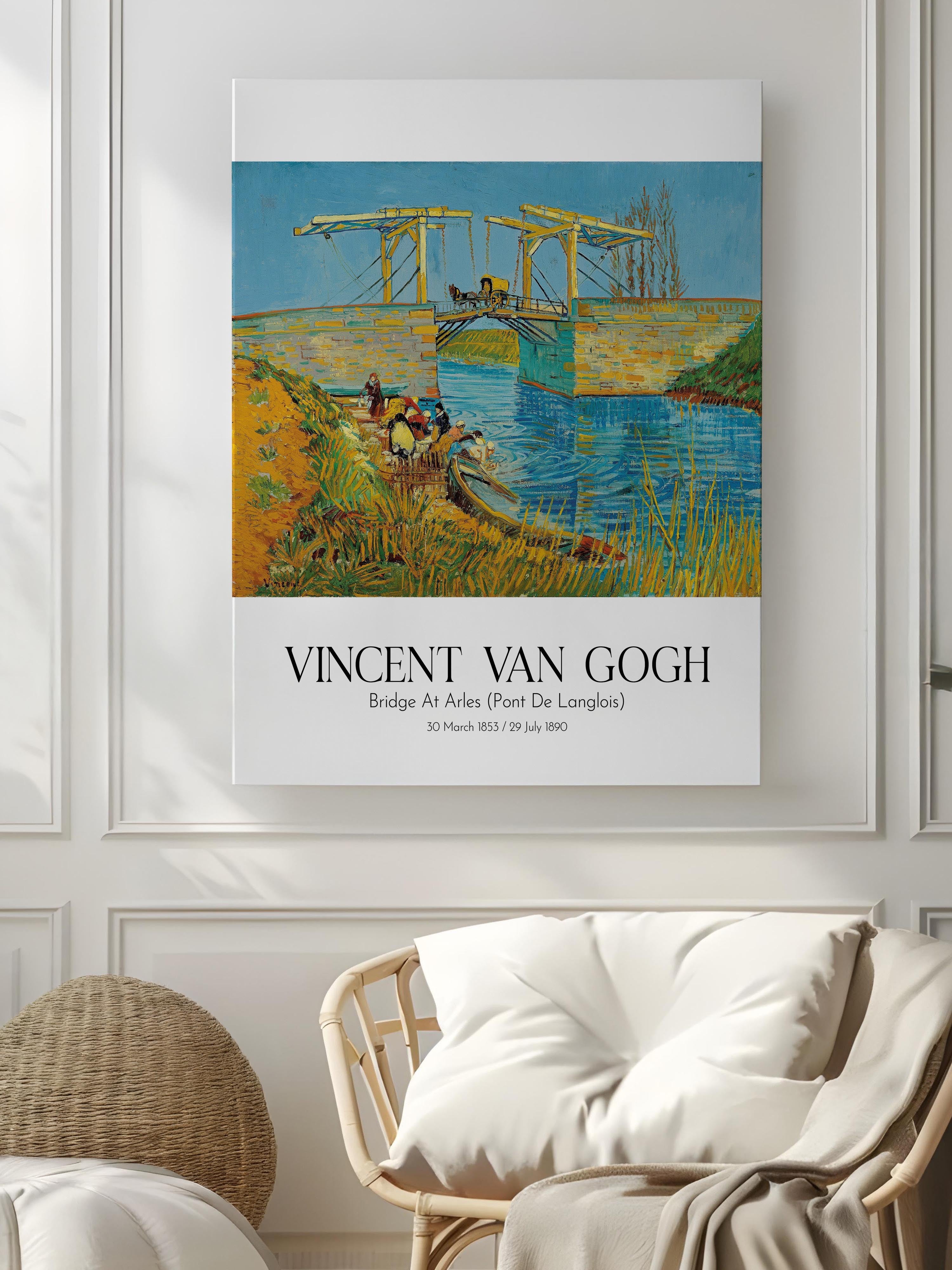 Vincent Van Gogh - Bridge At Arles (Pont De Langlois), Kanvas Tablo, Sanat Serisi NO:110597