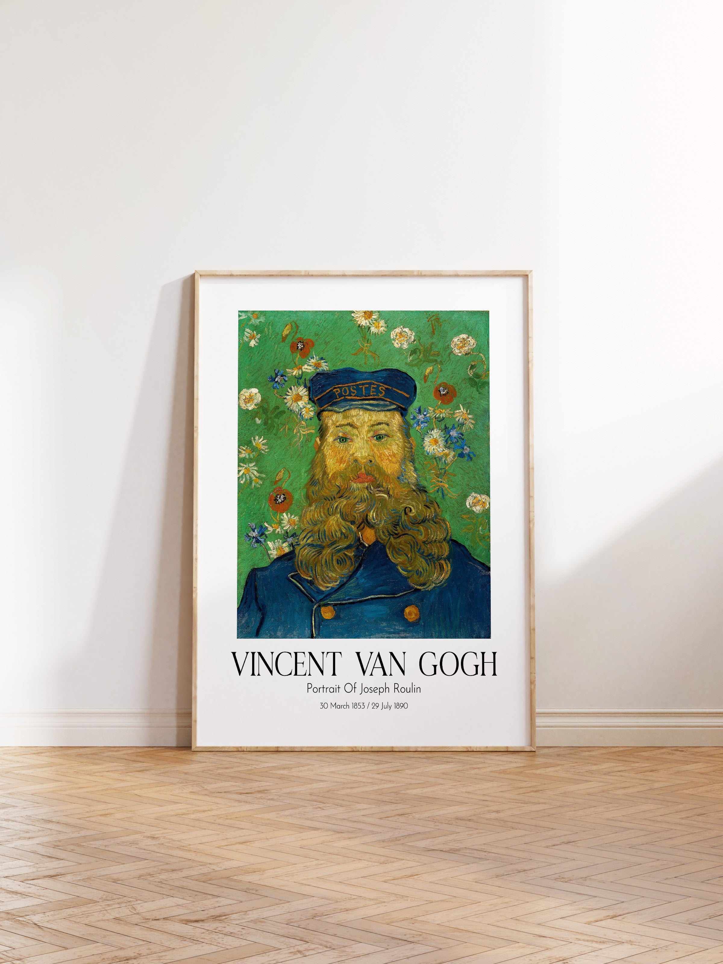 Vincent Van Gogh - Portrait Of Joseph Roulin, Ahşap Çerçeveli Tablo, Sanat Serisi NO:110611
