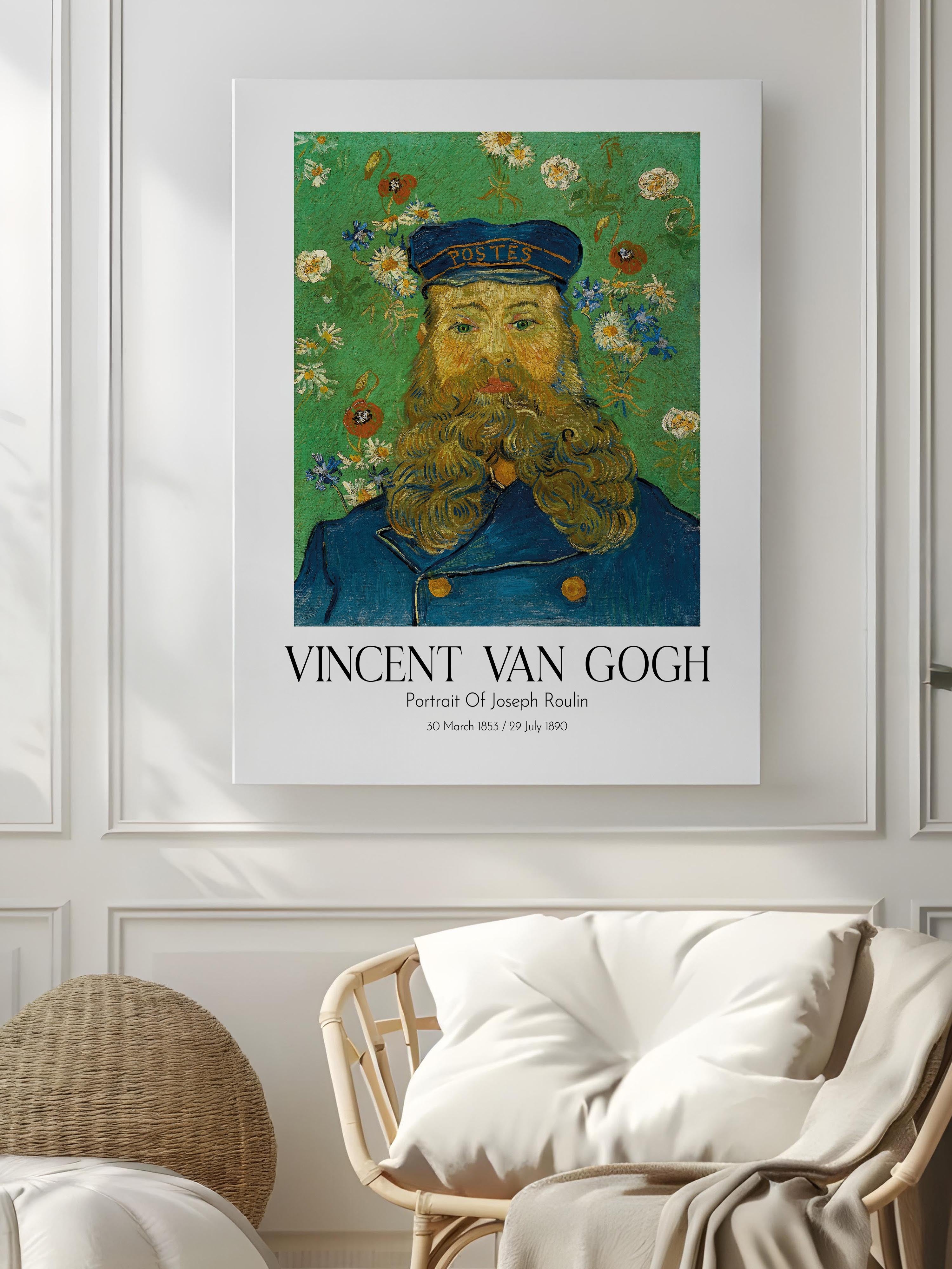 Vincent Van Gogh - Portrait Of Joseph Roulin, Kanvas Tablo, Sanat Serisi NO:110611