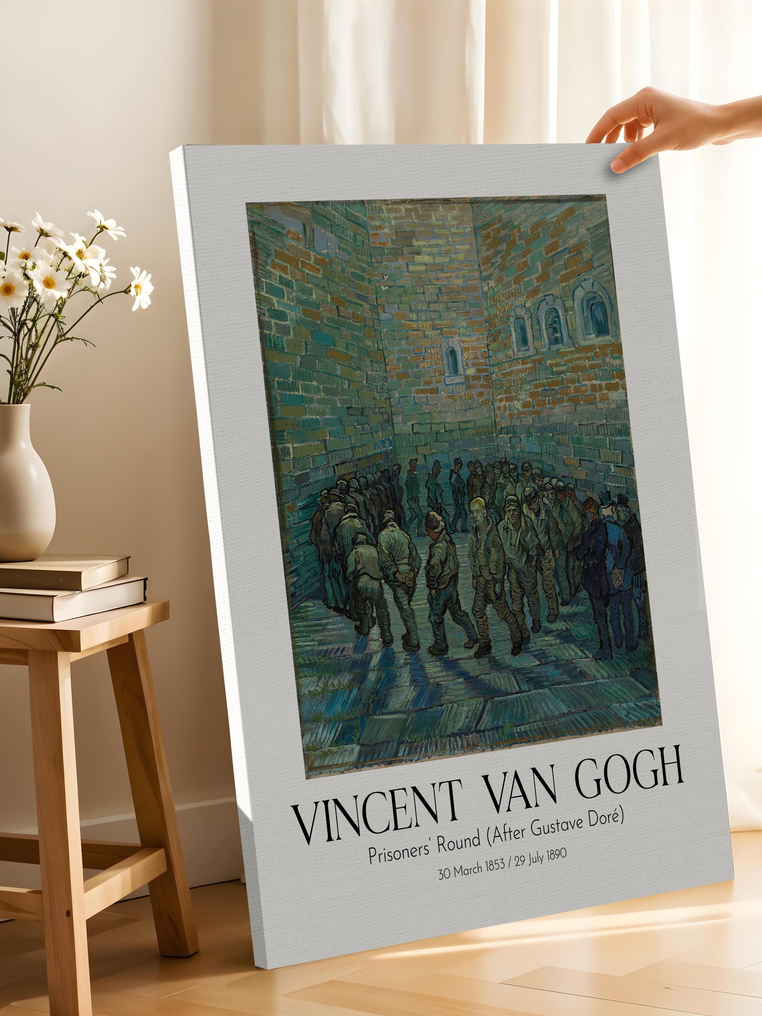 Vincent Van Gogh - Prisoners' Round (After Gustave Doré), Kanvas Tablo, Sanat Serisi NO:110628