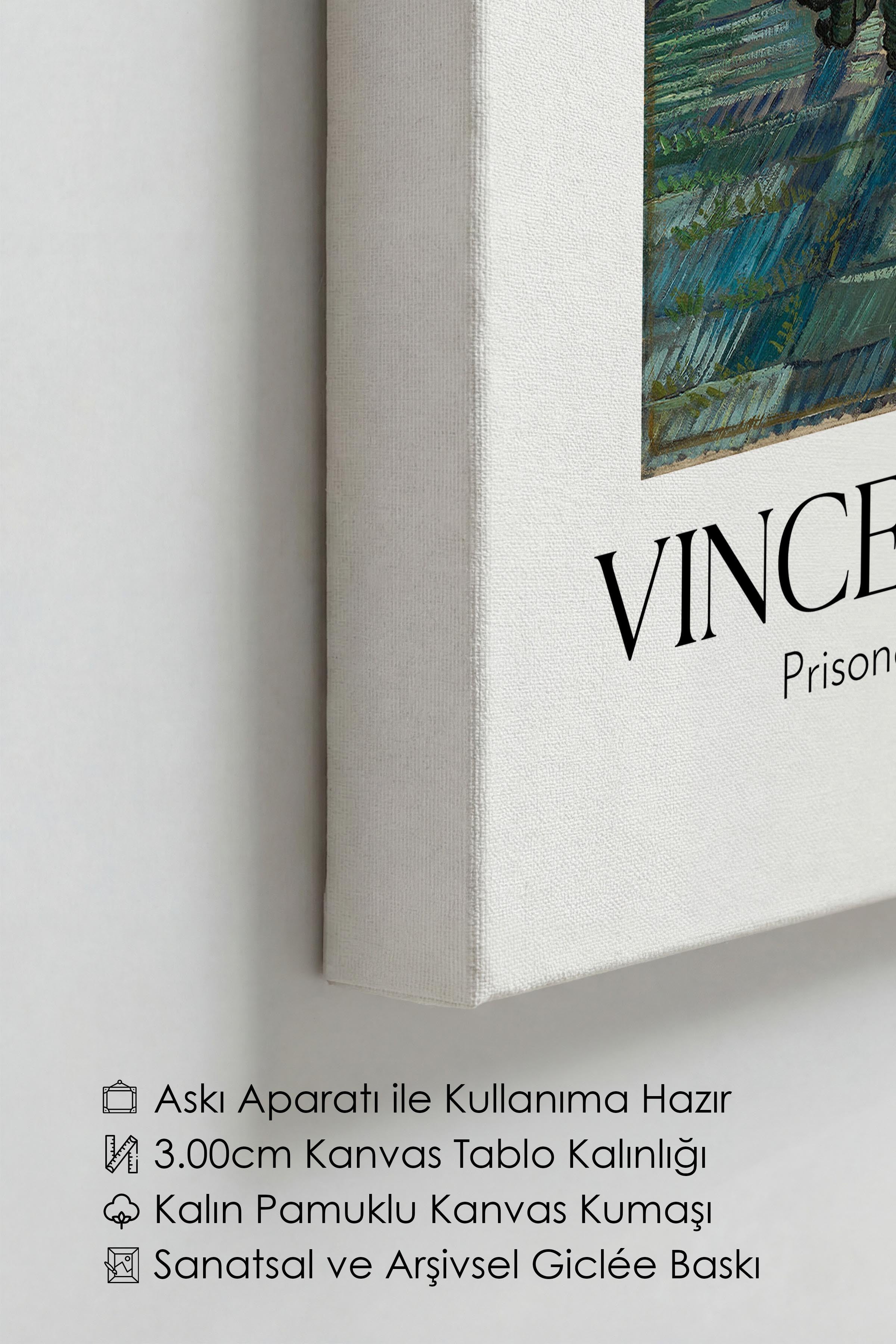 Vincent Van Gogh - Prisoners' Round (After Gustave Doré), Kanvas Tablo, Sanat Serisi NO:110628