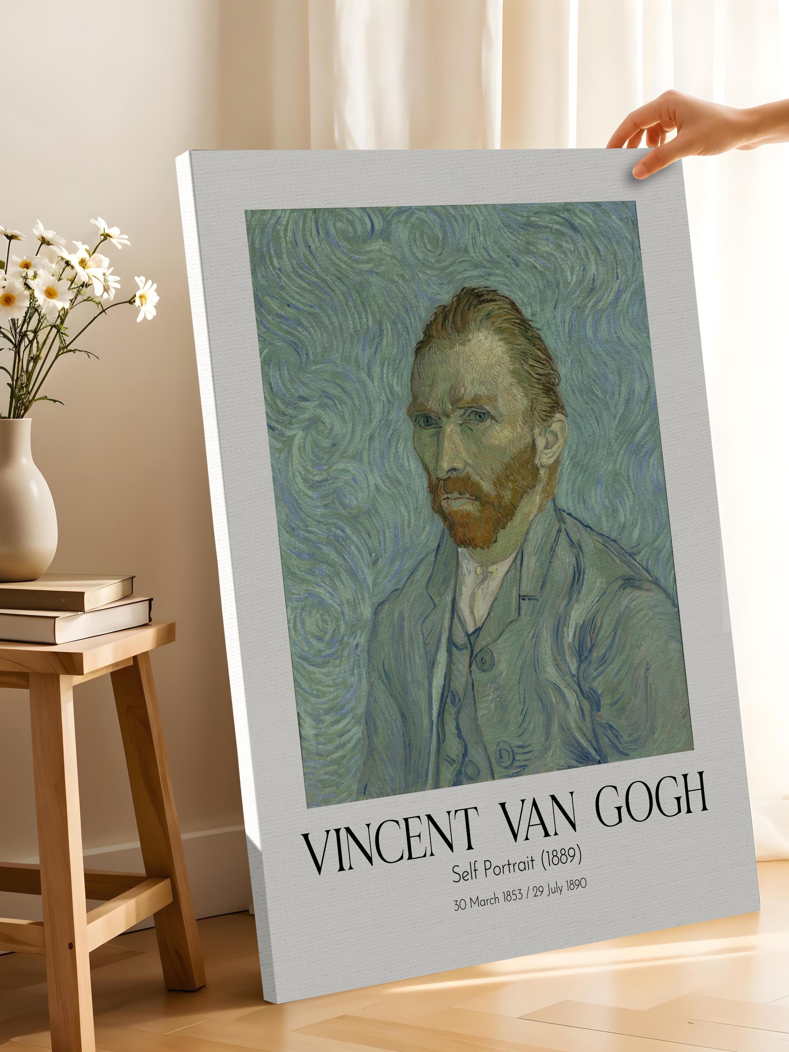 Vincent Van Gogh - Self Portrait (1889), Kanvas Tablo, Sanat Serisi NO:110629