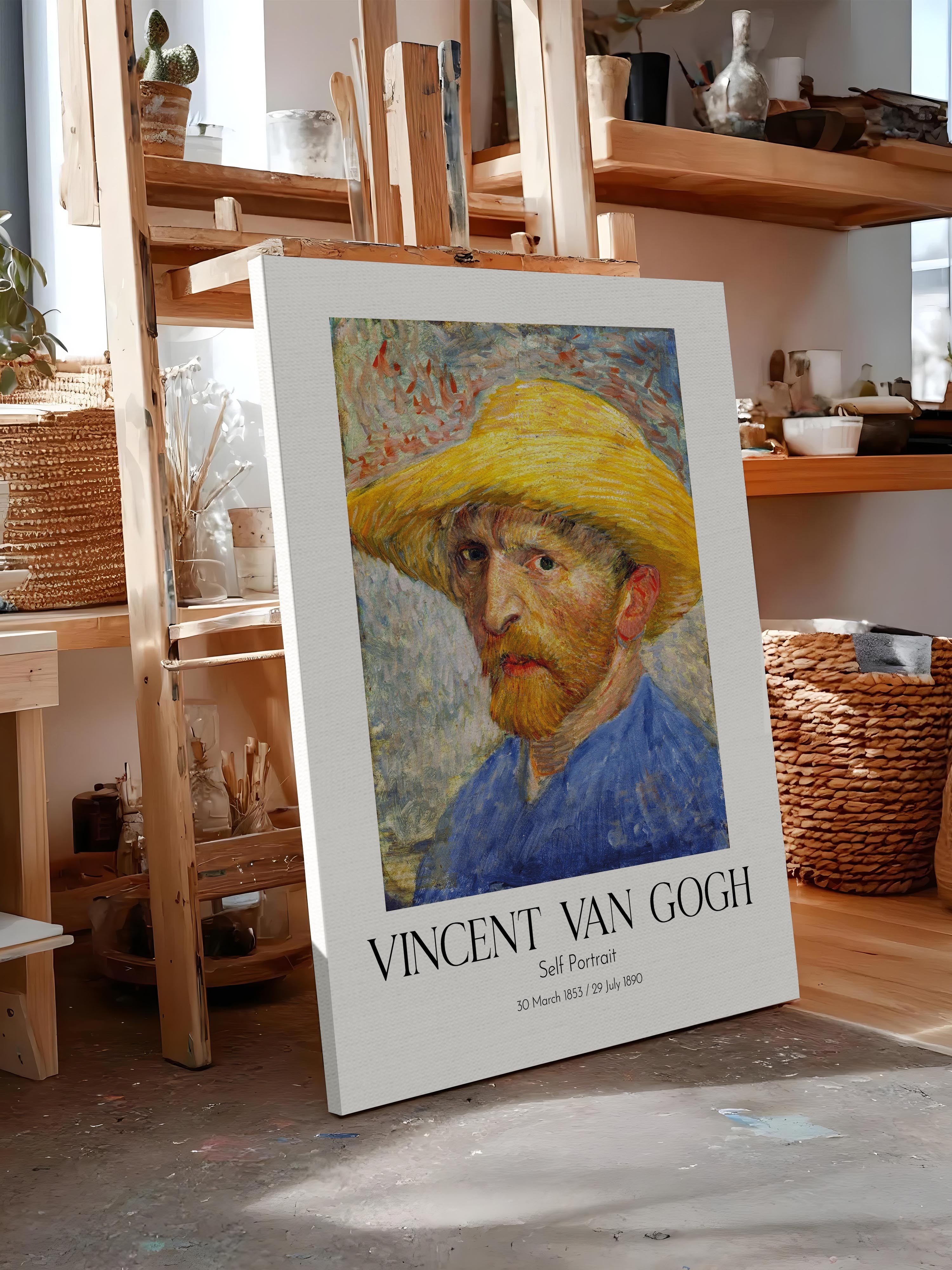 Vincent Van Gogh - Self Portrait, Kanvas Tablo, Sanat Serisi NO:110612