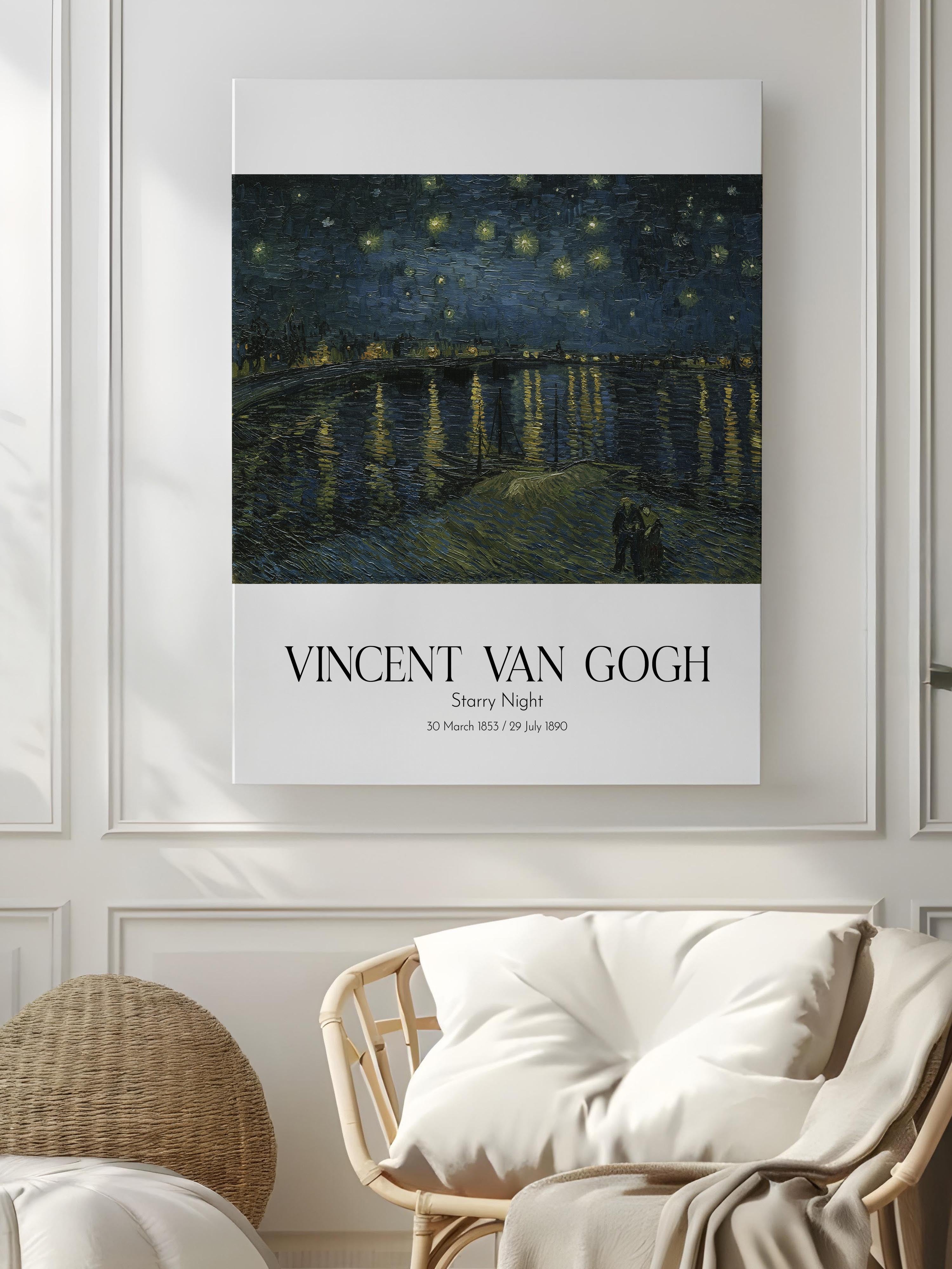 Vincent Van Gogh - Starry Night, Kanvas Tablo, Sanat Serisi NO:110617