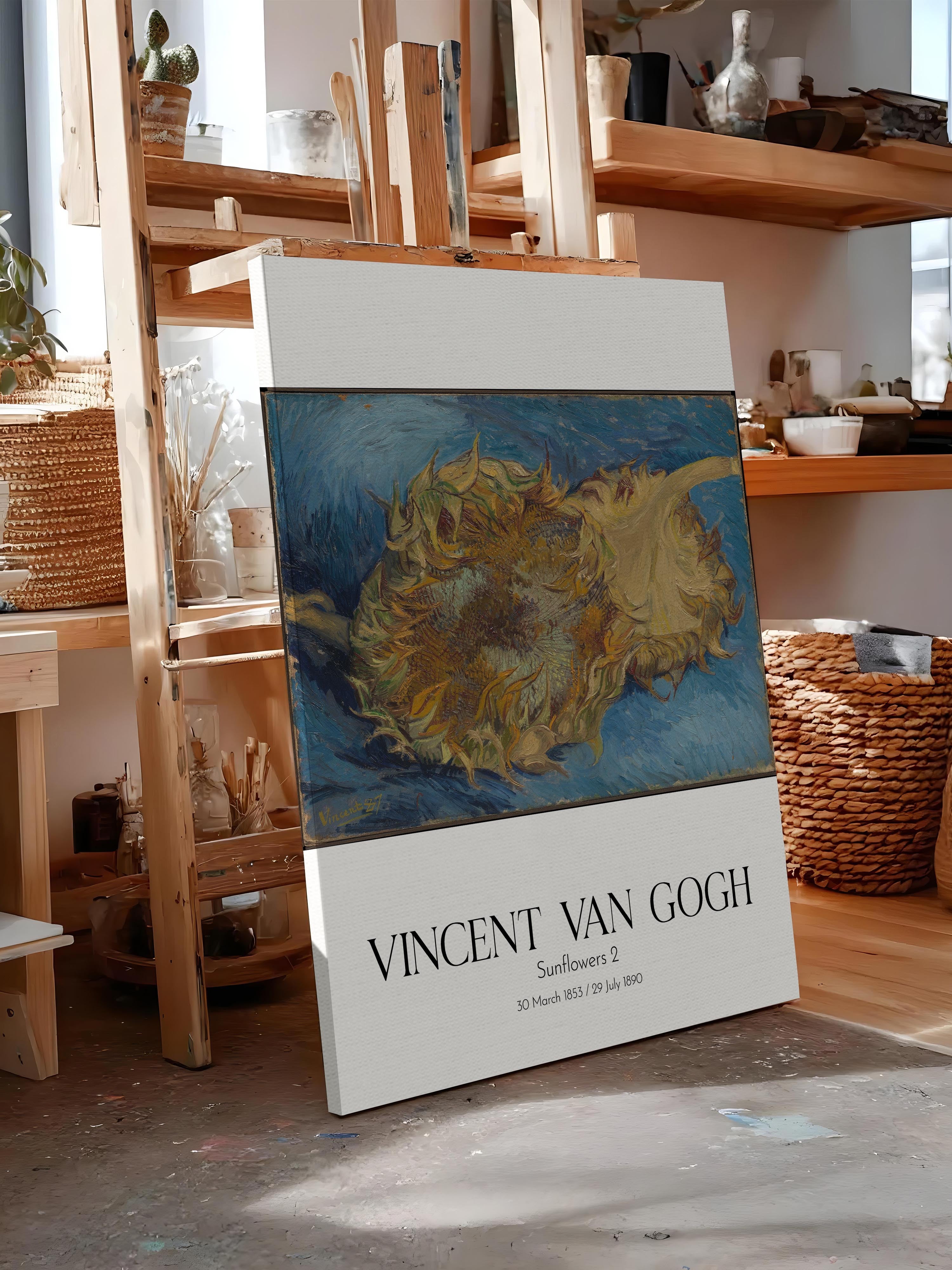 Vincent Van Gogh - Sunflowers 2, Kanvas Tablo, Sanat Serisi NO:110618