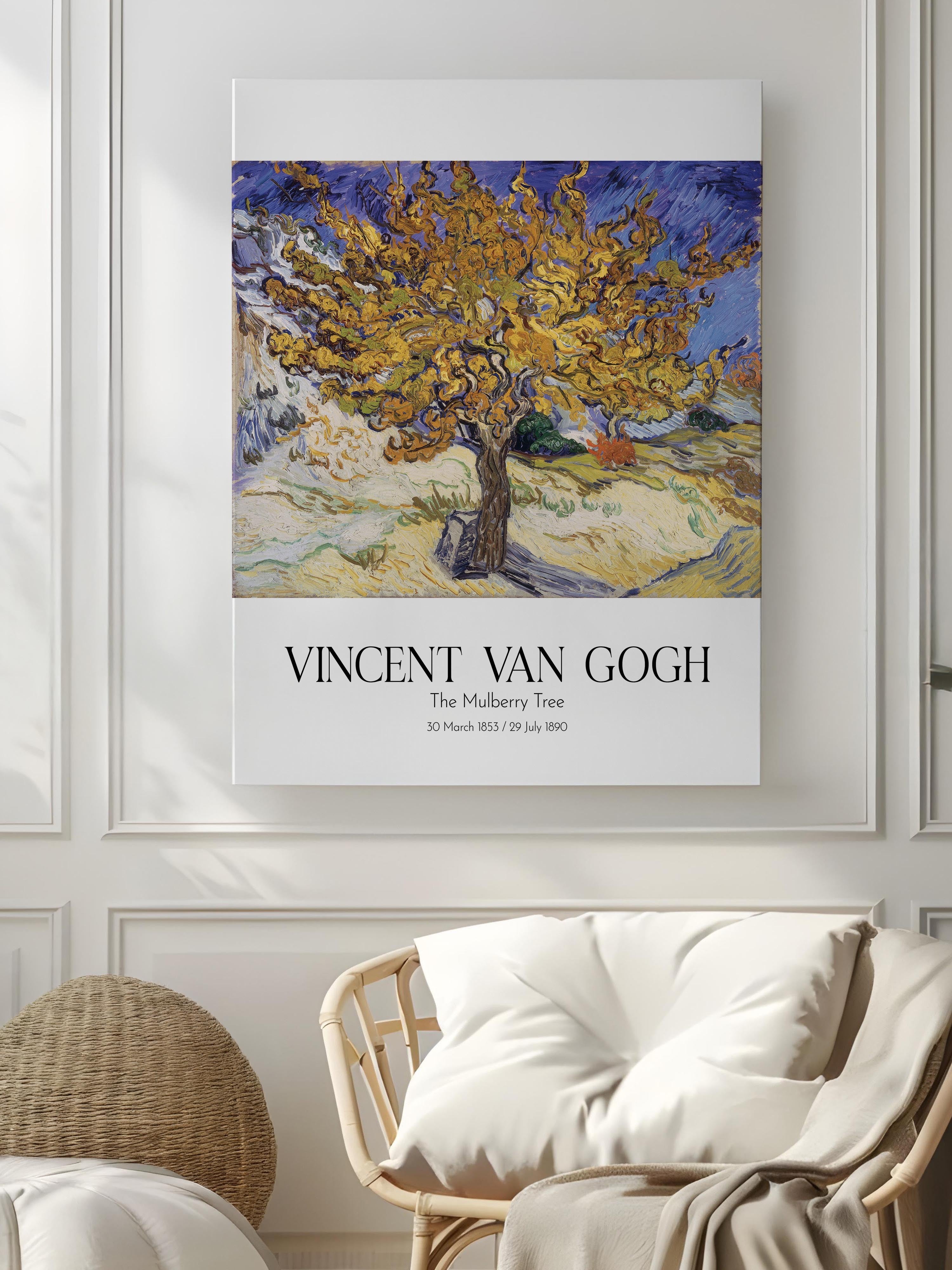 Vincent Van Gogh - The Mulberry Tree, Kanvas Tablo, Sanat Serisi NO:110600