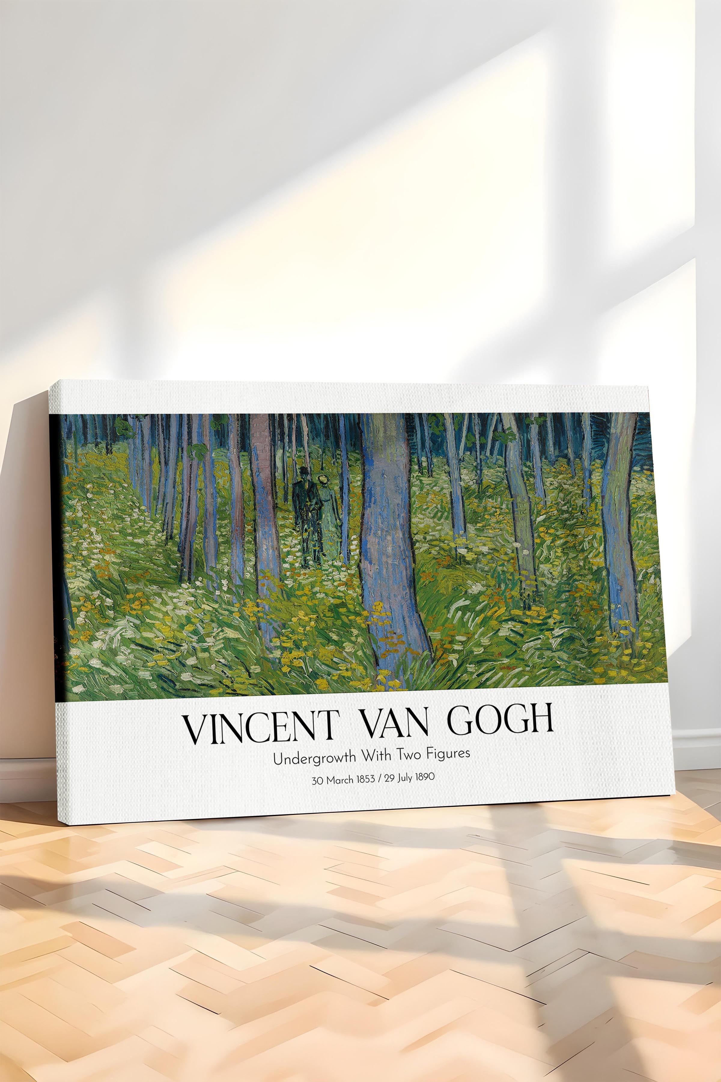 Vincent Van Gogh - Undergrowth With Two Figures, Kanvas Tablo, Sanat Serisi NO:110644
