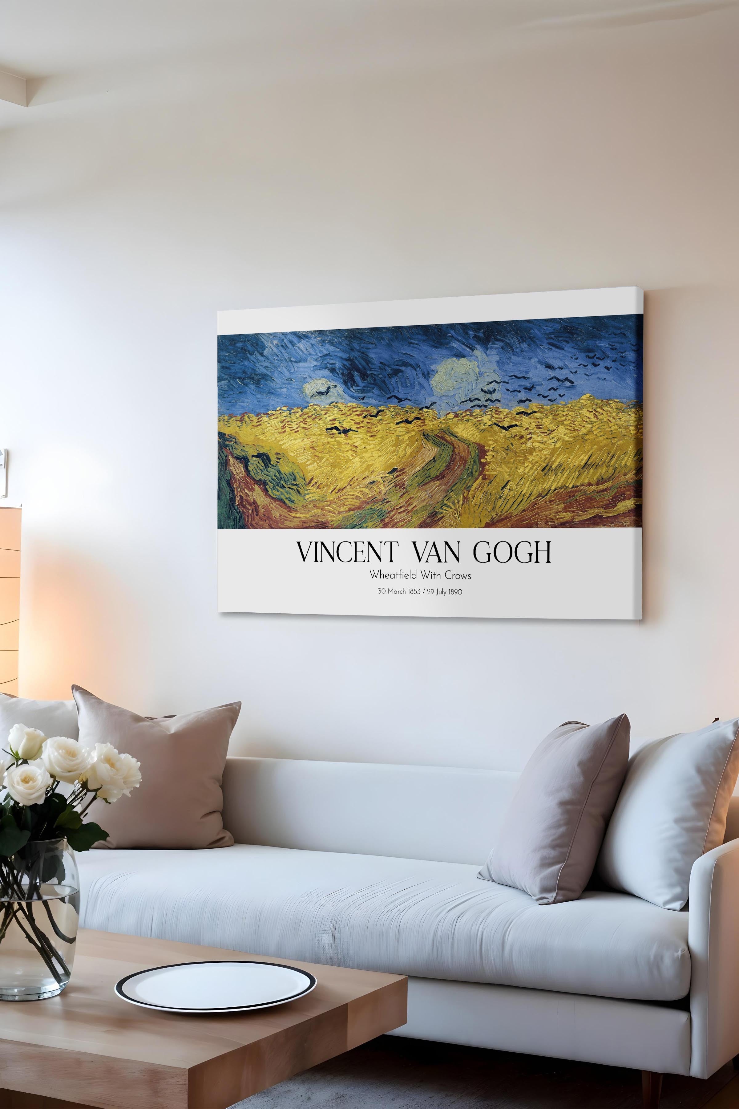 Vincent Van Gogh - Wheatfield With Crows, Kanvas Tablo, Sanat Serisi NO:110645
